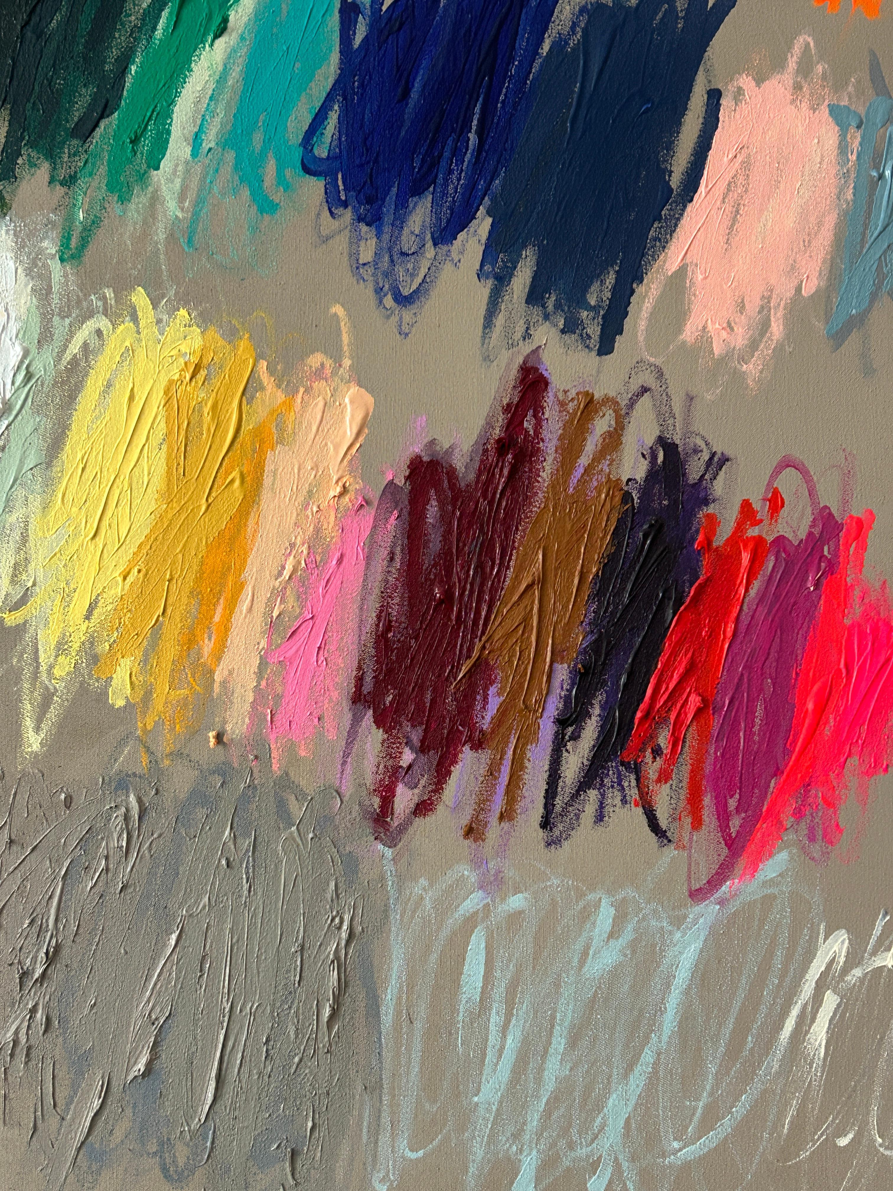 Contemporary New Abstract Strokes Colors Artista Christina Gschwantner in vendita 2
