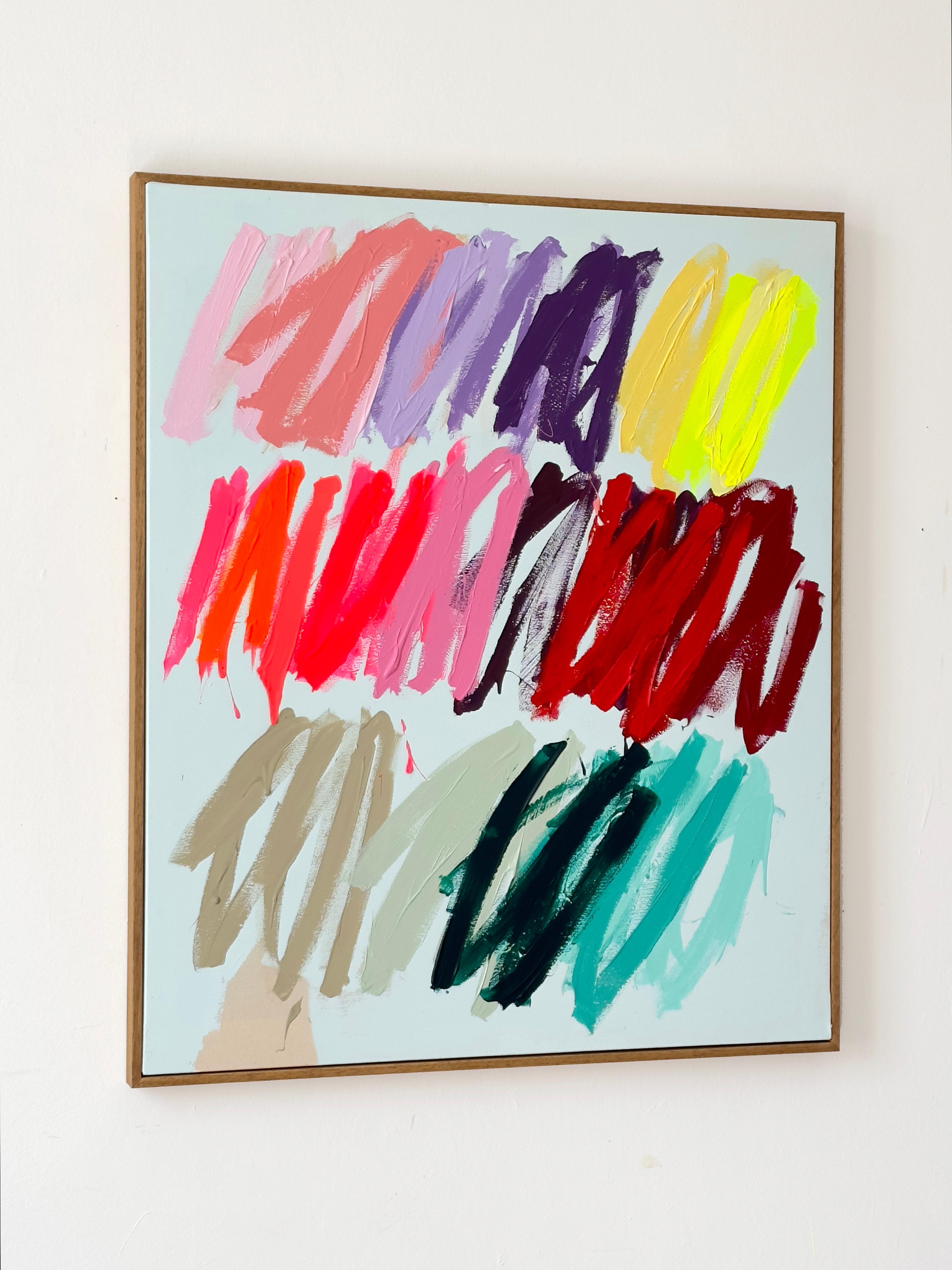 Contemporary New Blue Soft Abstract Gestural Colors Künstlerin Christina Gschwantner im Angebot 3