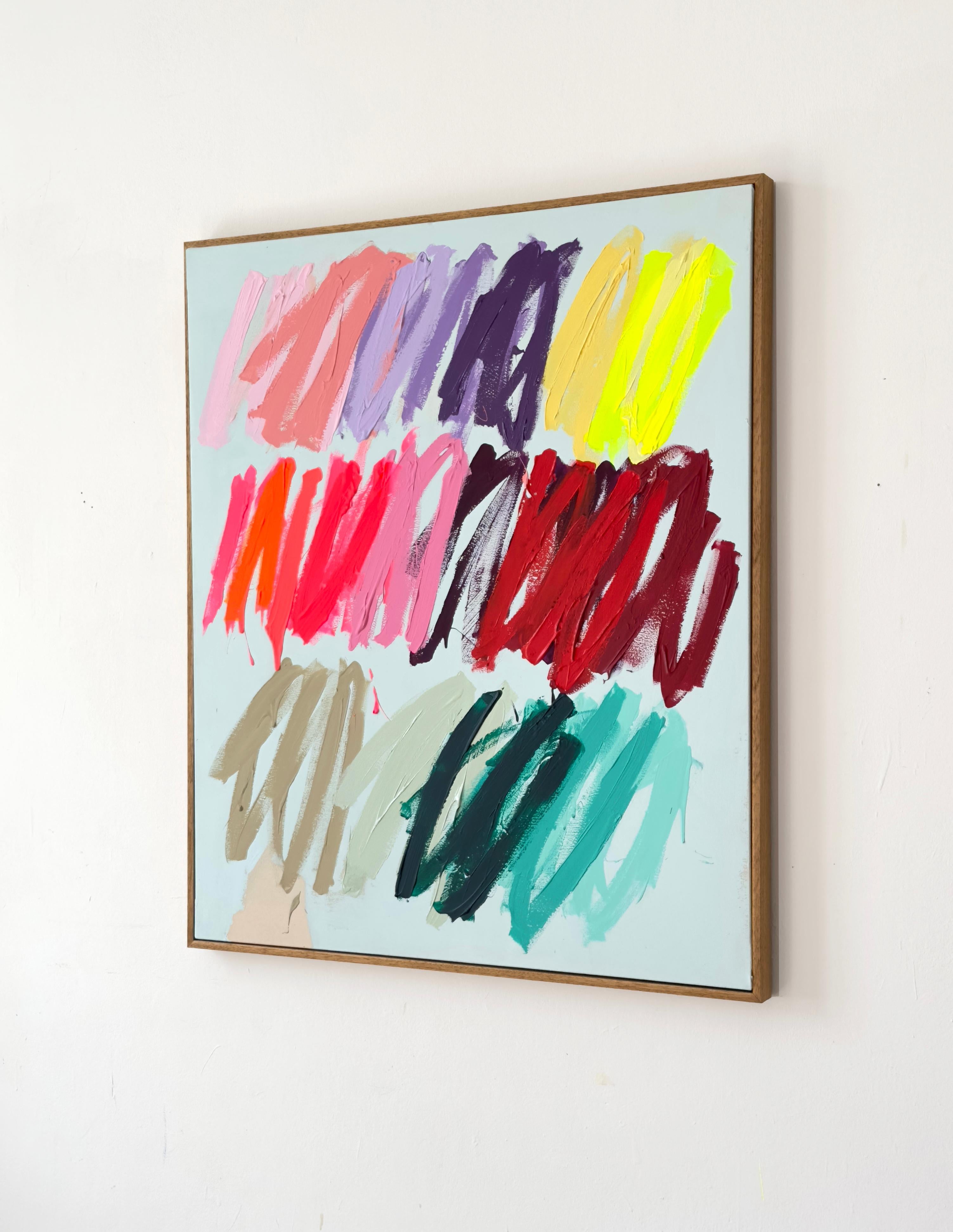 Contemporary New Blue Soft Abstract Gestural Colors Künstlerin Christina Gschwantner im Angebot 4