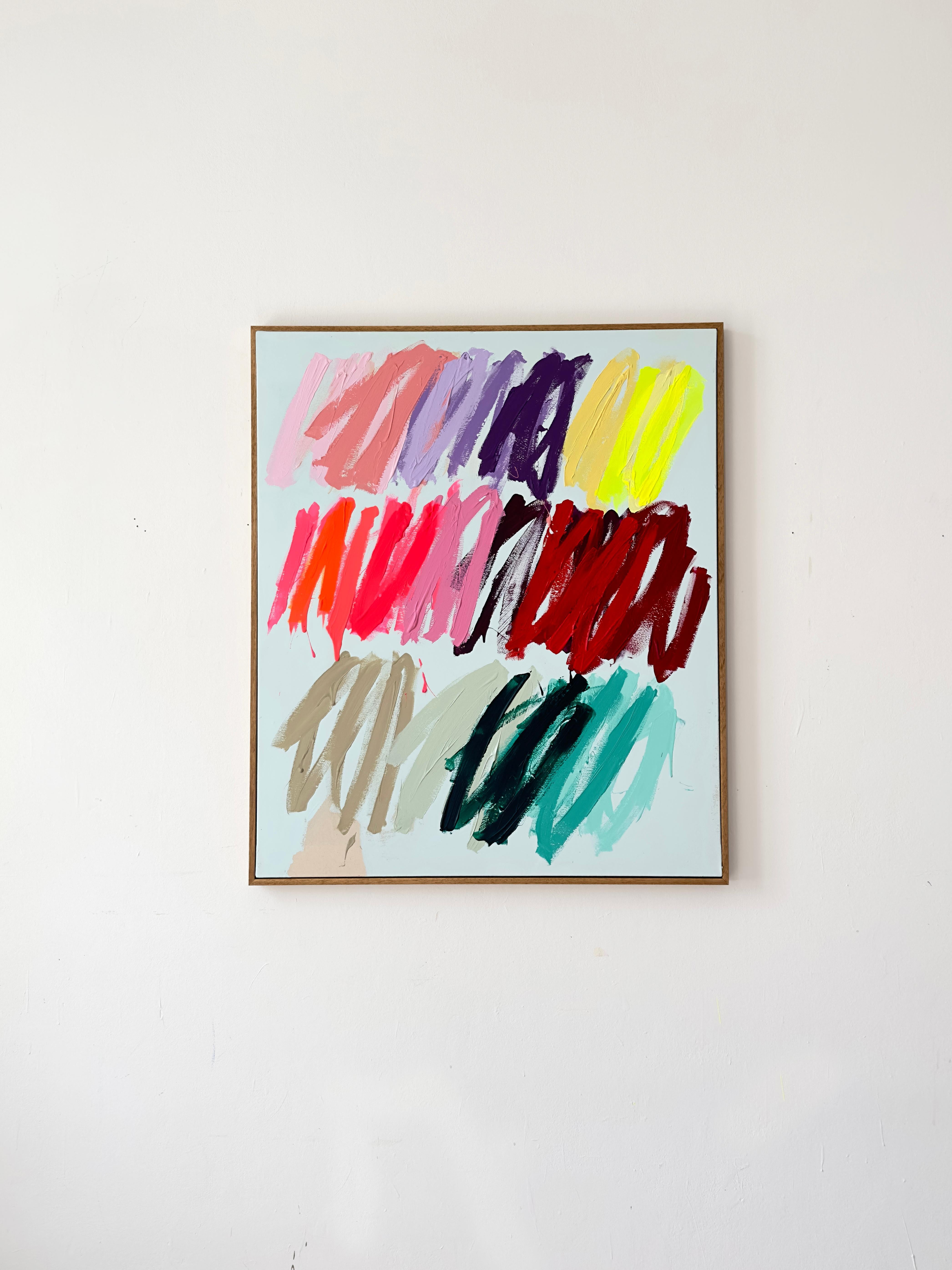 Contemporary New Blue Soft Abstract Gestural Colors Künstlerin Christina Gschwantner im Angebot 5