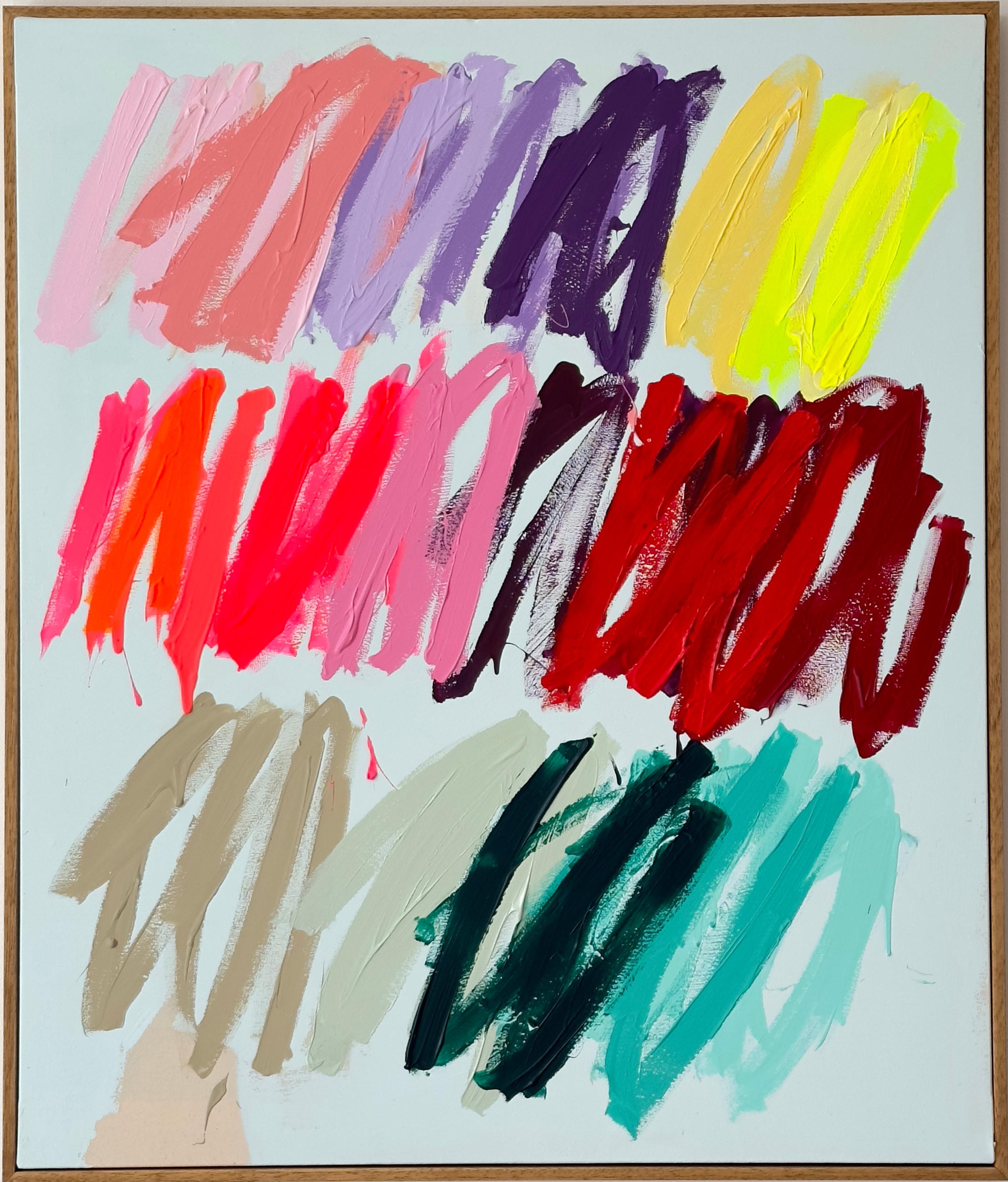 Contemporary New Blue Soft Abstract Gestural Colors Künstlerin Christina Gschwantner im Angebot 6