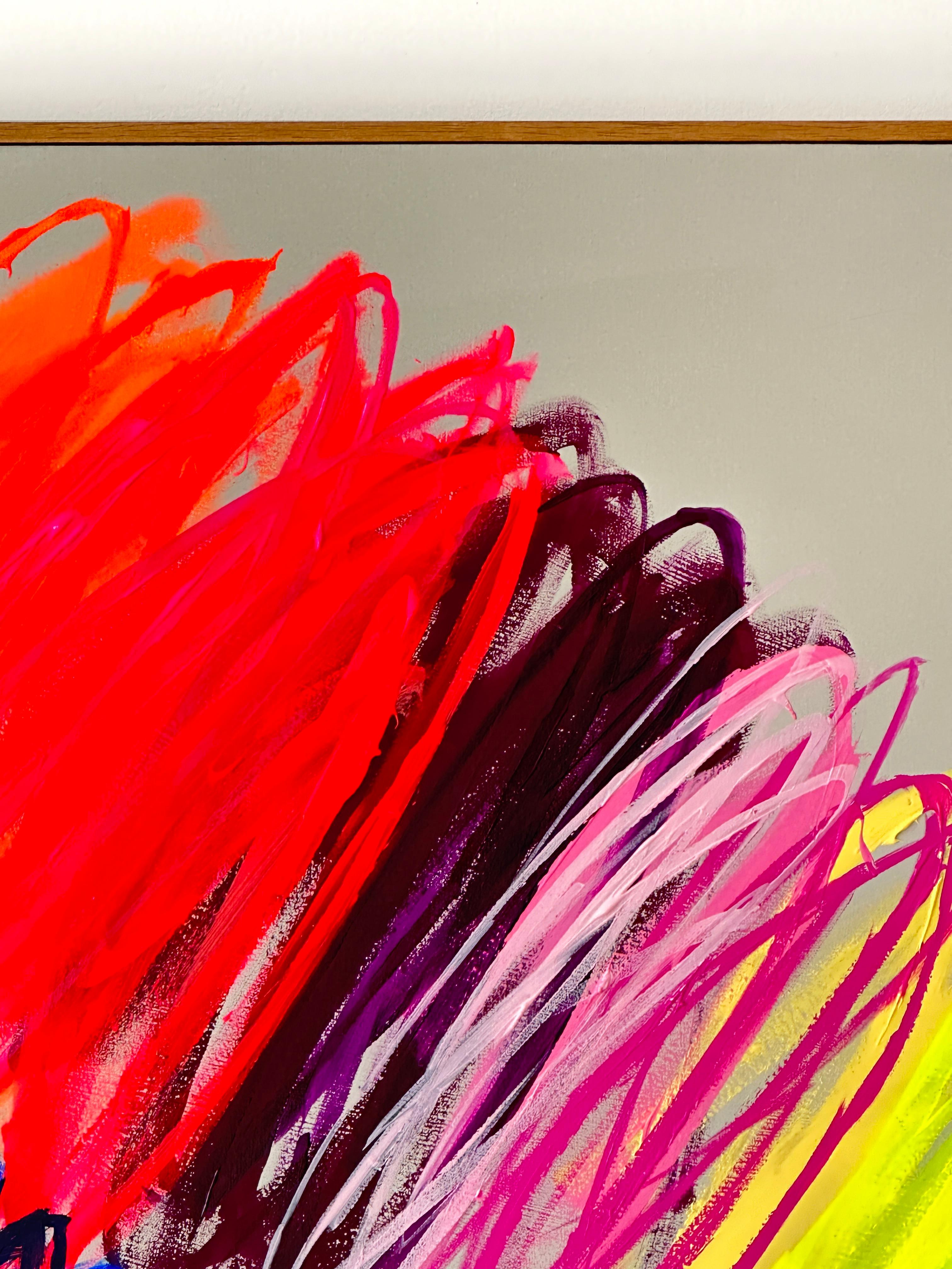 Contemporary New Pastel Abstract Gestural Colors Artist Christina Gschwantner For Sale 2
