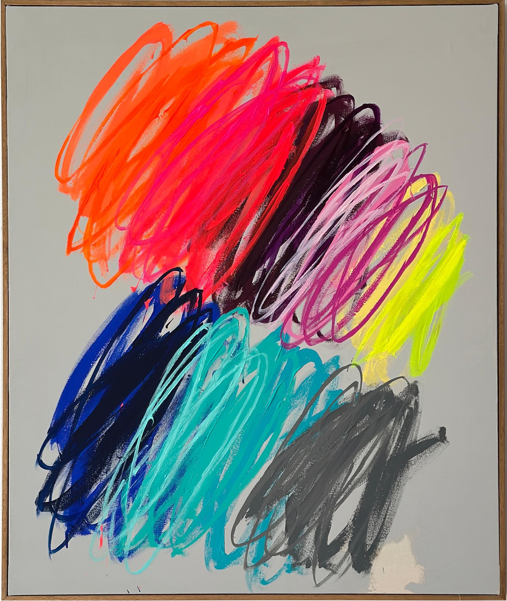 Contemporary New Pastel Abstract Gestural Colors Künstlerin Christina Gschwantner