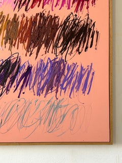 Contemporary Pink Pastel New Abstract Dots Colors Artista Christina Gschwantner