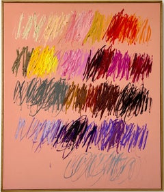 Contemporary Pink Pastel New Abstract Dots Colors Artist Christina Gschwantner