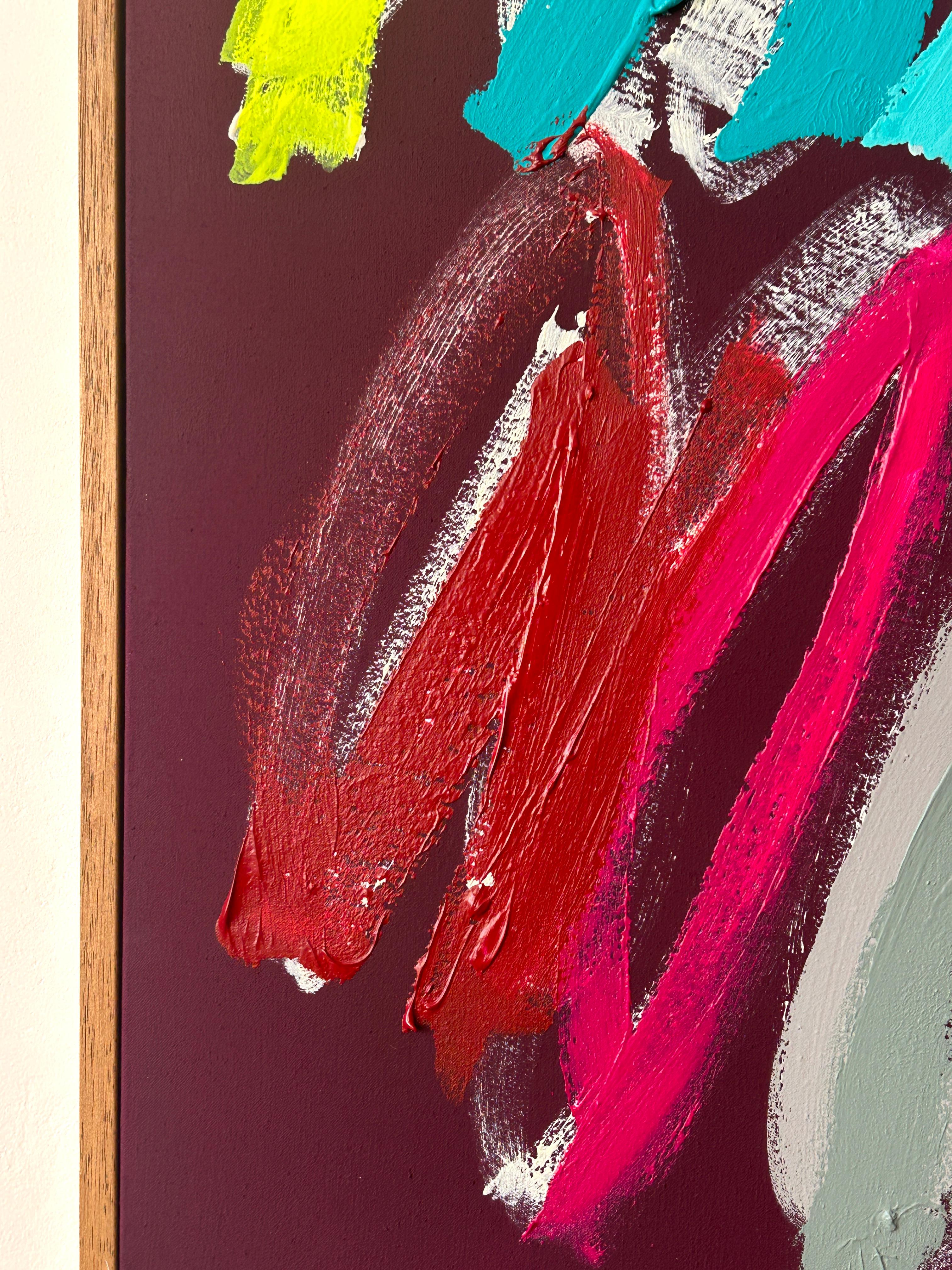 Contemporary Strokes Abstrakte Gestische Farben Künstlerin Christina Gschwantner im Angebot 3