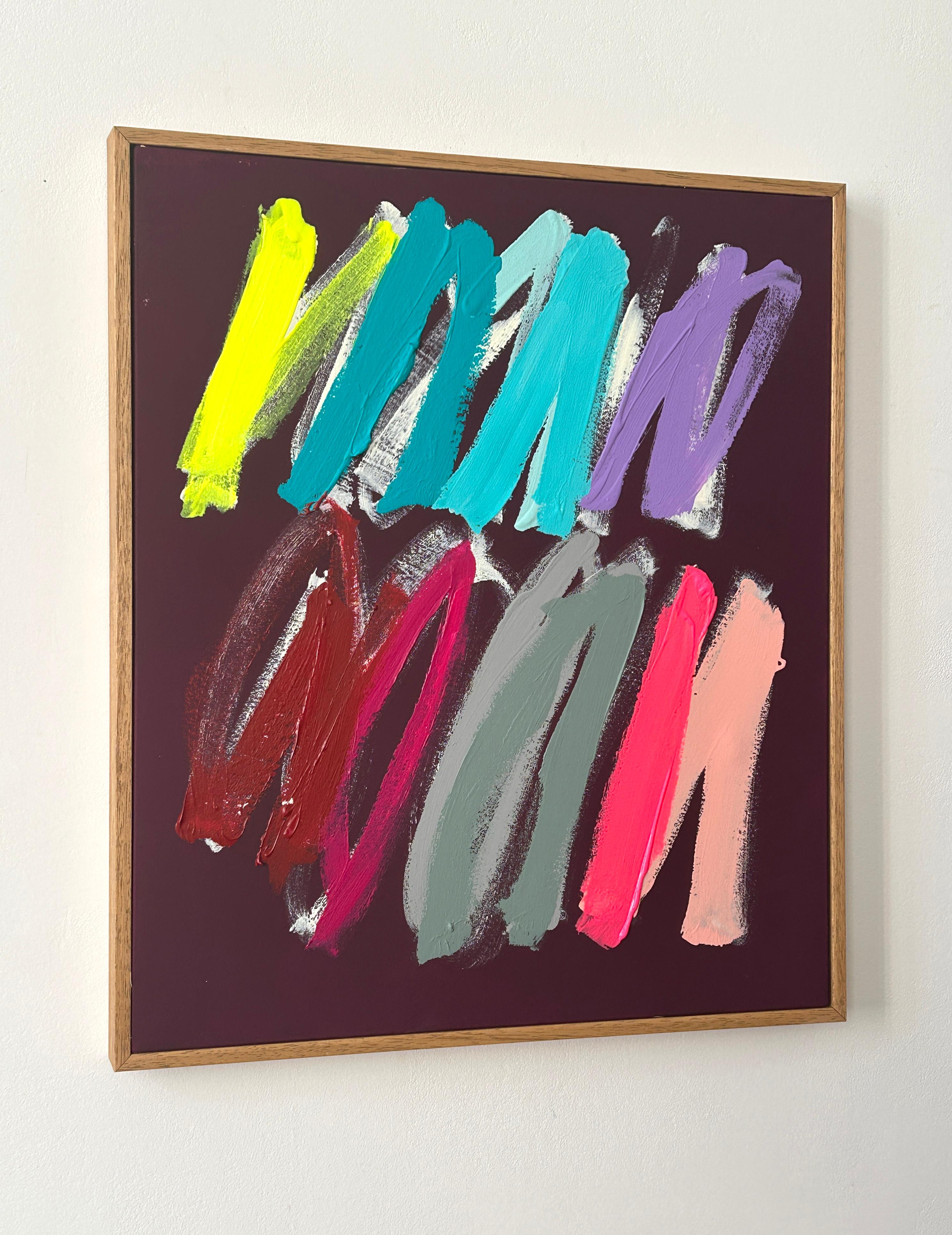 Contemporary Strokes Abstrakte Gestische Farben Künstlerin Christina Gschwantner im Angebot 4