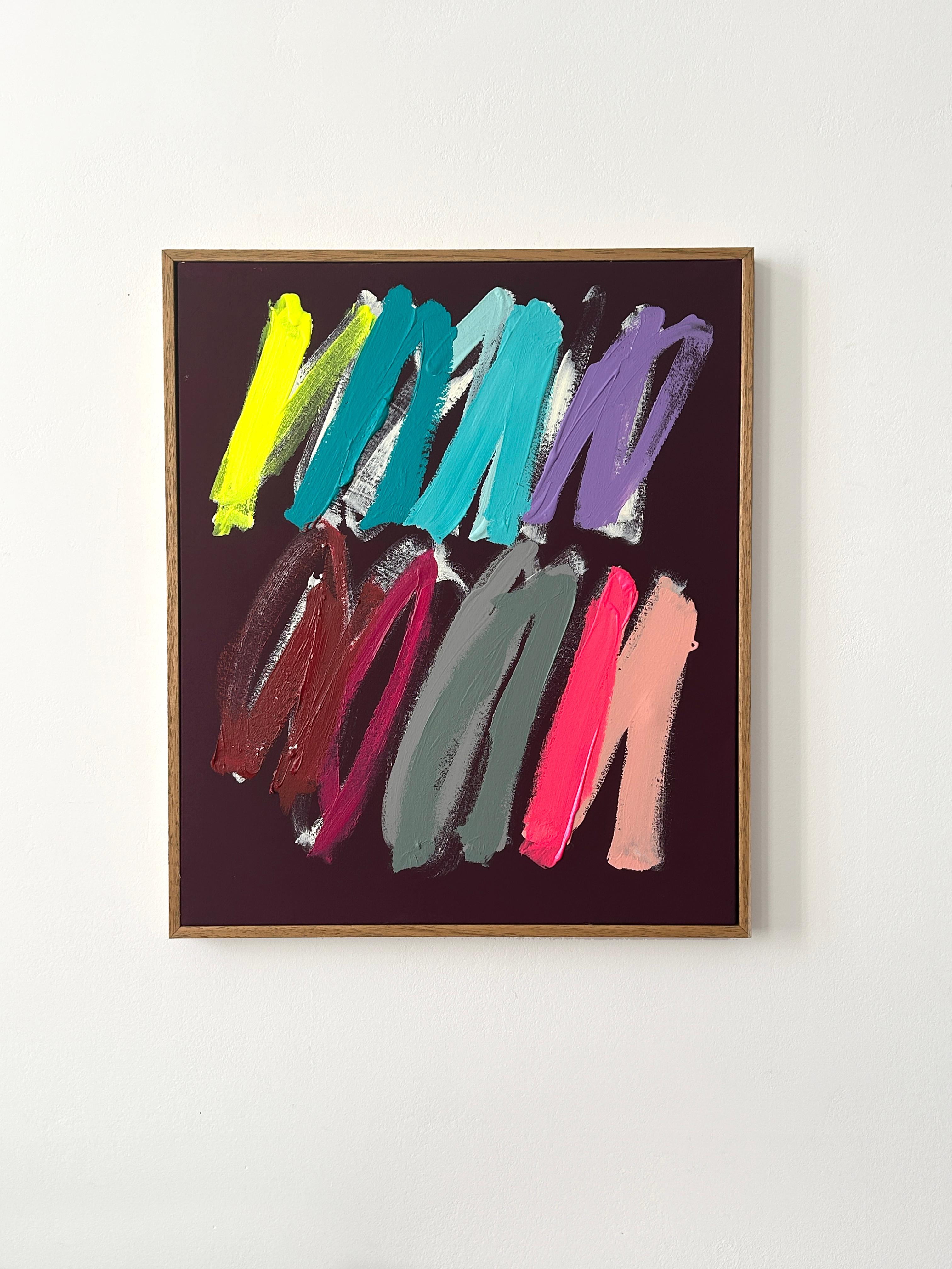 Contemporary Strokes Abstrakte Gestische Farben Künstlerin Christina Gschwantner im Angebot 6