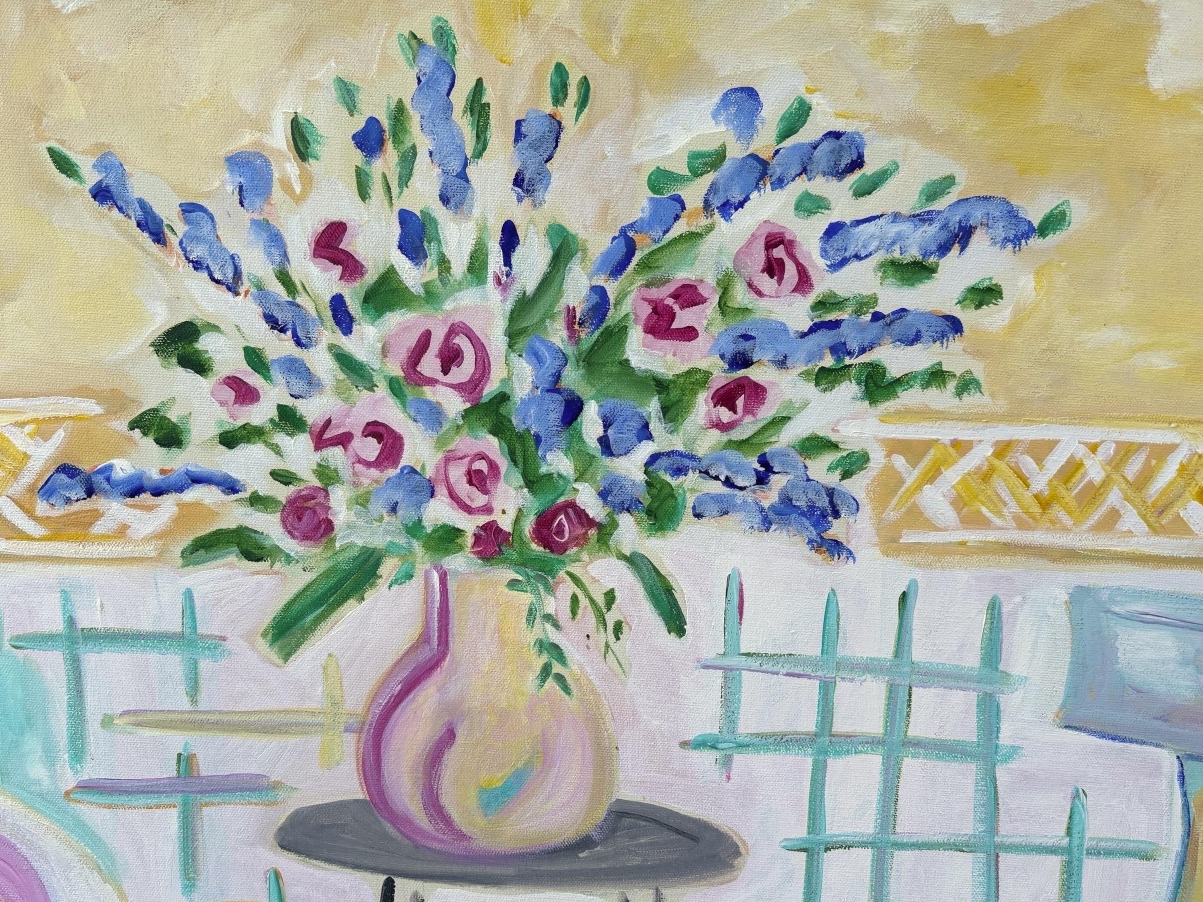 Christina Keating Öl auf Leinwand Interieur-Szene (Moderne) im Angebot