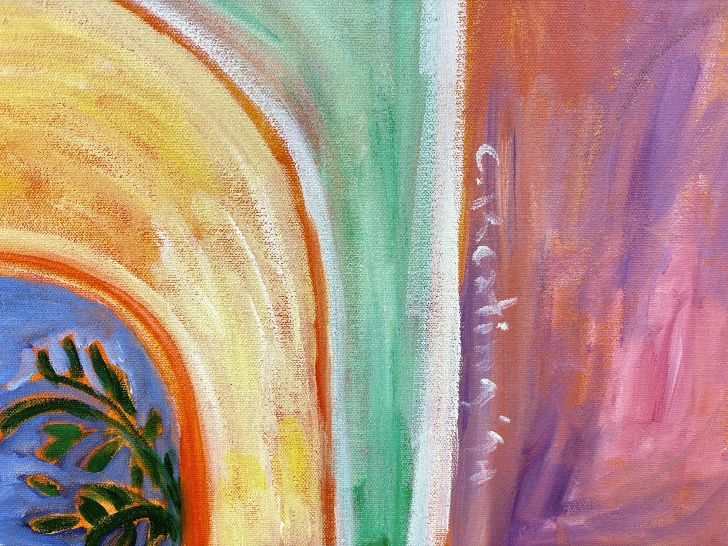 Christina Keating Öl auf Leinwand Zimmer Interieur im Zustand „Gut“ im Angebot in Sarasota, FL