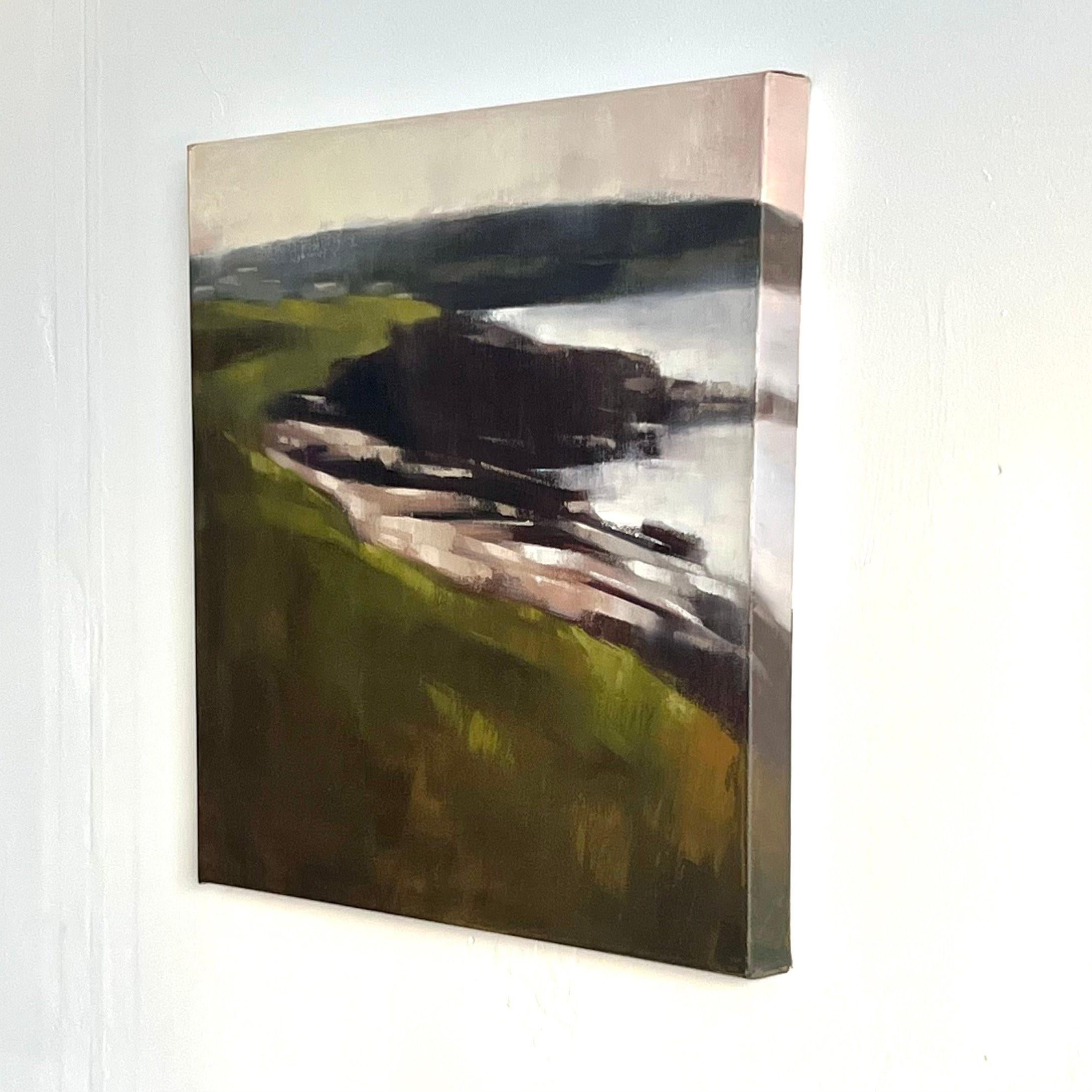 Pintura al óleo Paisaje costero Tarde en Pouch Cove - Painting Realista de Christina Kent