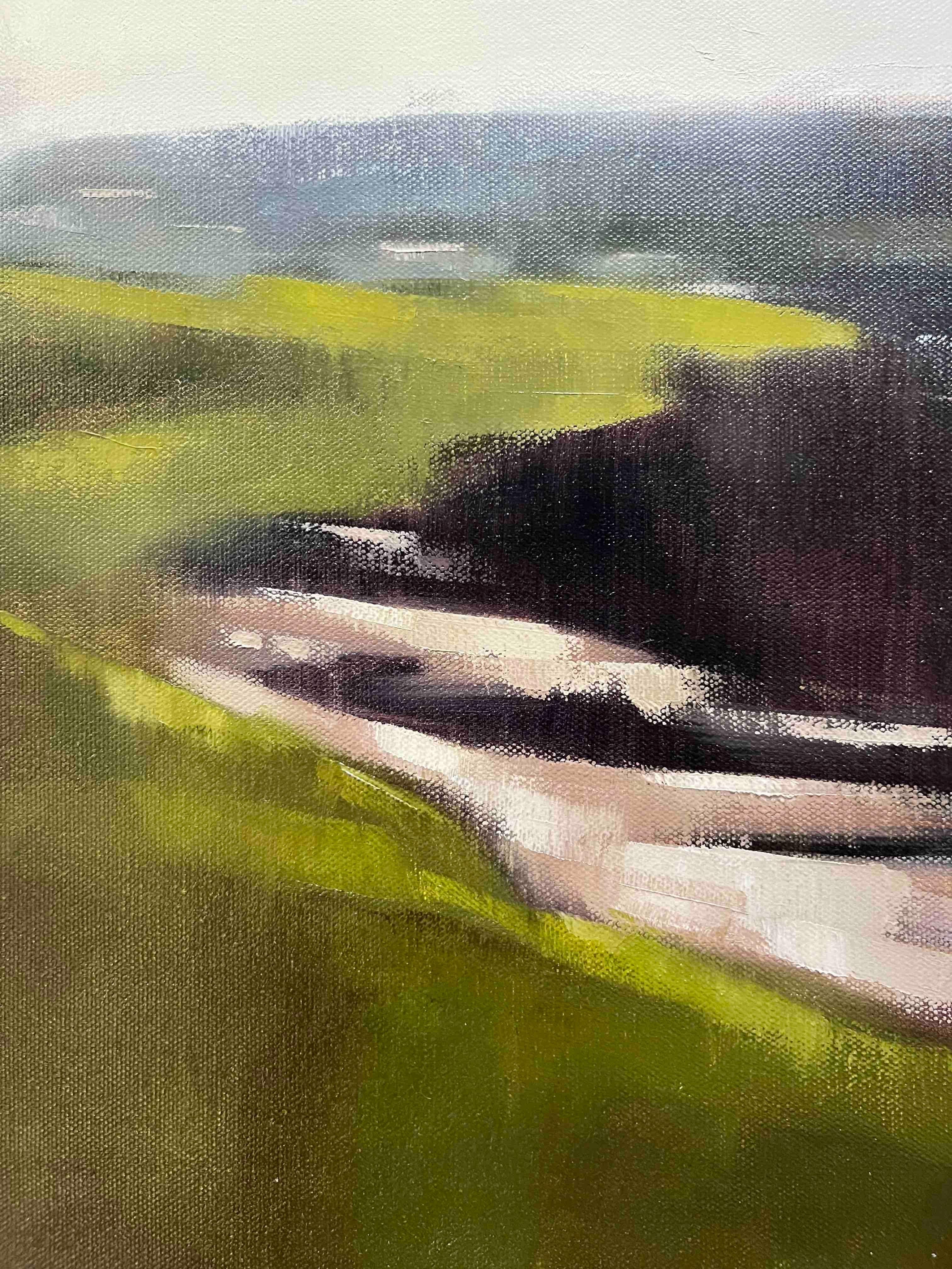 Pintura al óleo Paisaje costero Tarde en Pouch Cove - Landscape Painting Marrón de Christina Kent