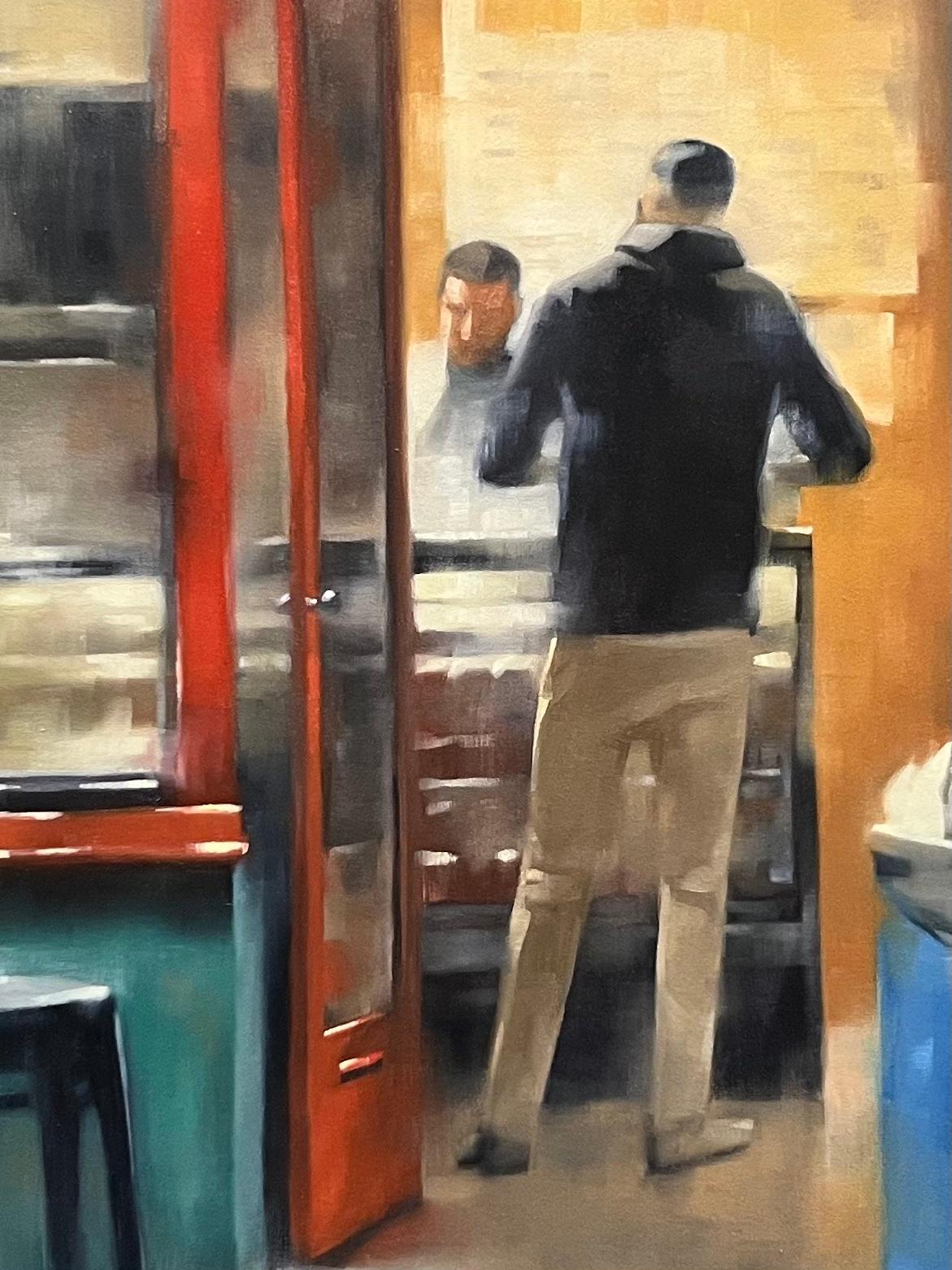 At the Pizzeria - Large Scale City Scene Urban painting Edward Hopper inspired For Sale 2