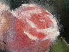 Contemporary floral painting original oil painting abstract roses