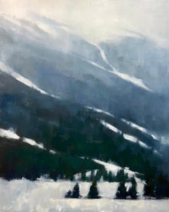 Colorado Mountain landscape original oil painting large-scale