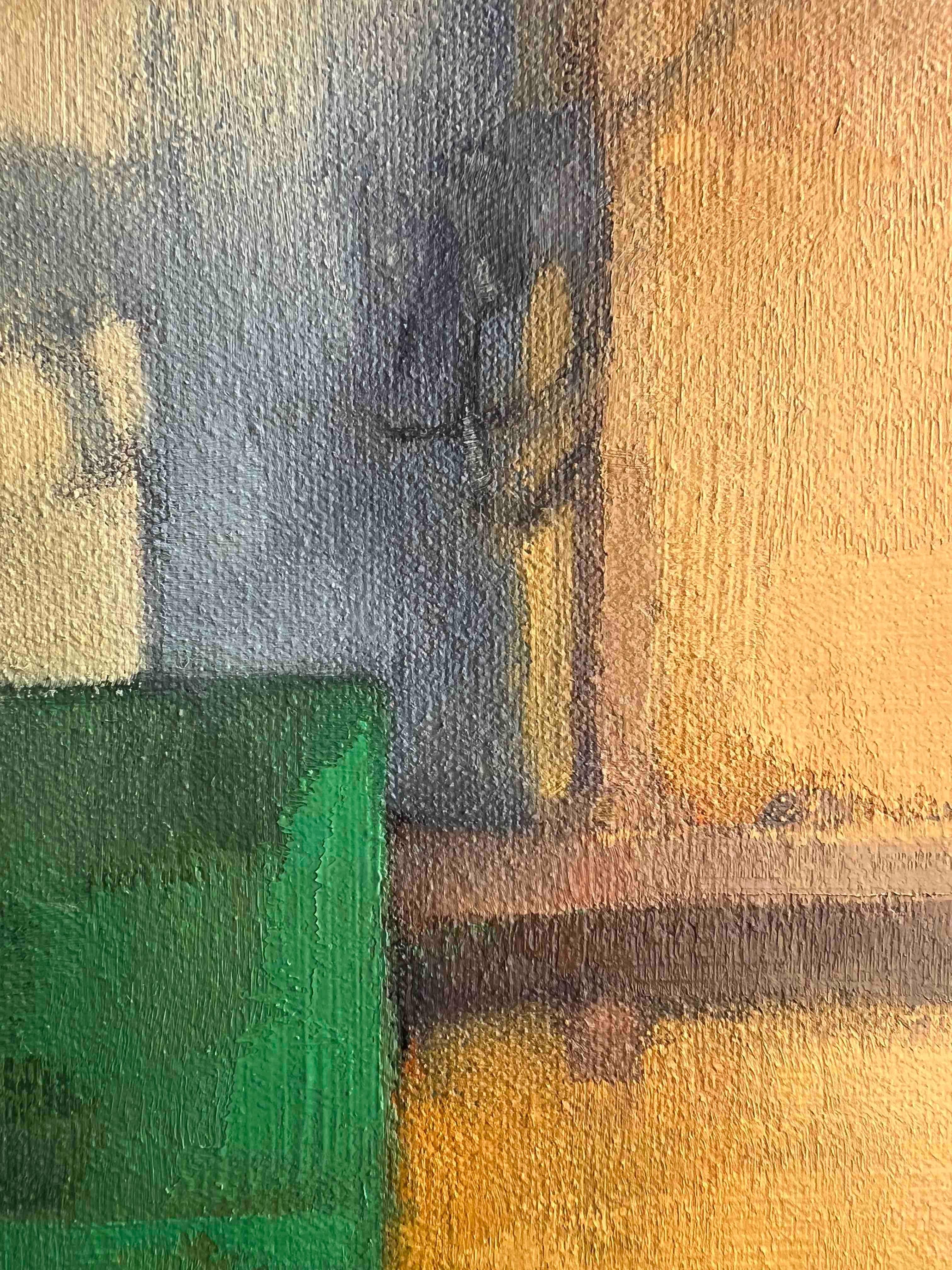 Paisaje urbano pintura al óleo arte urbano original 1