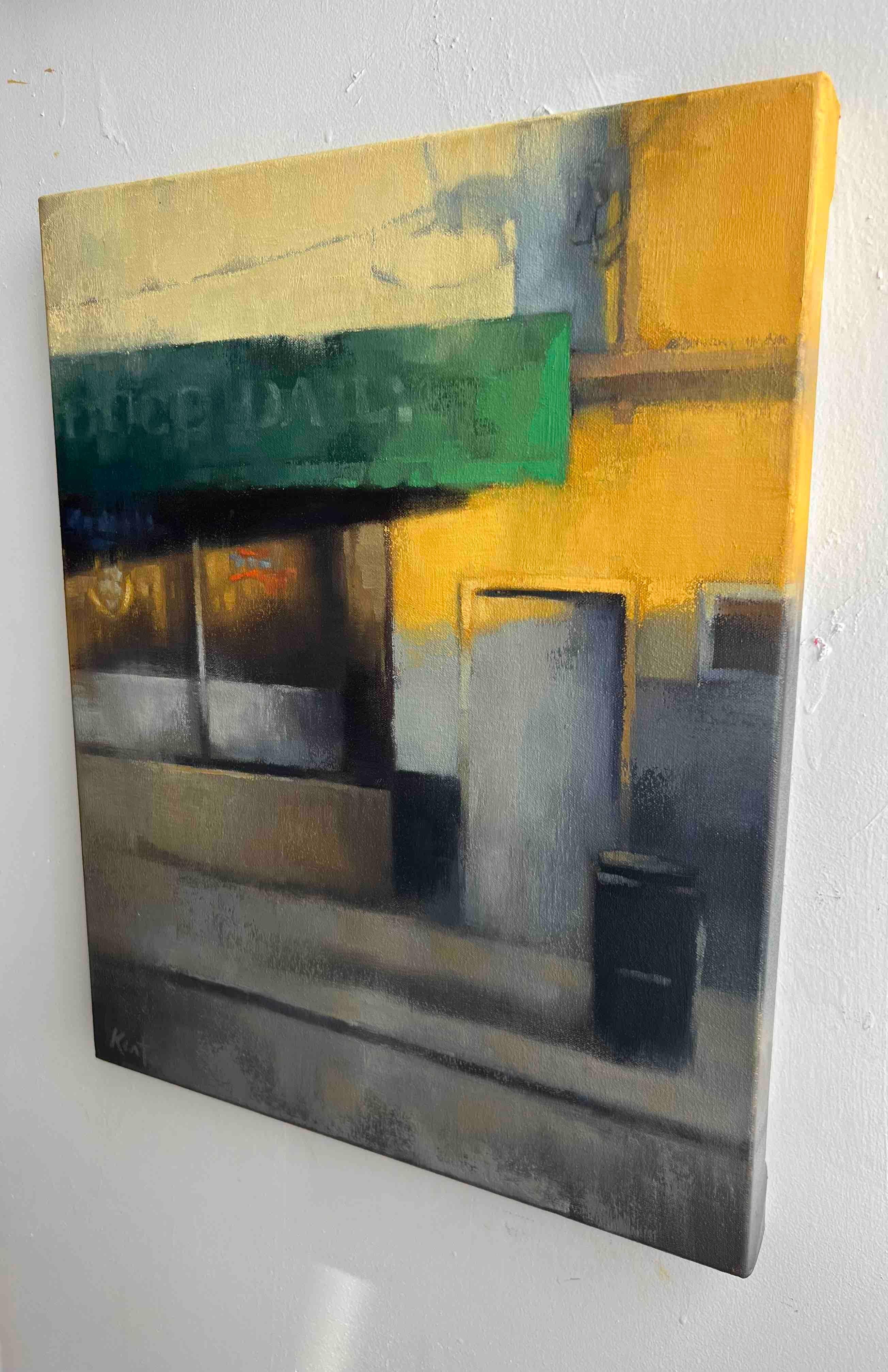 Paisaje urbano pintura al óleo arte urbano original 3