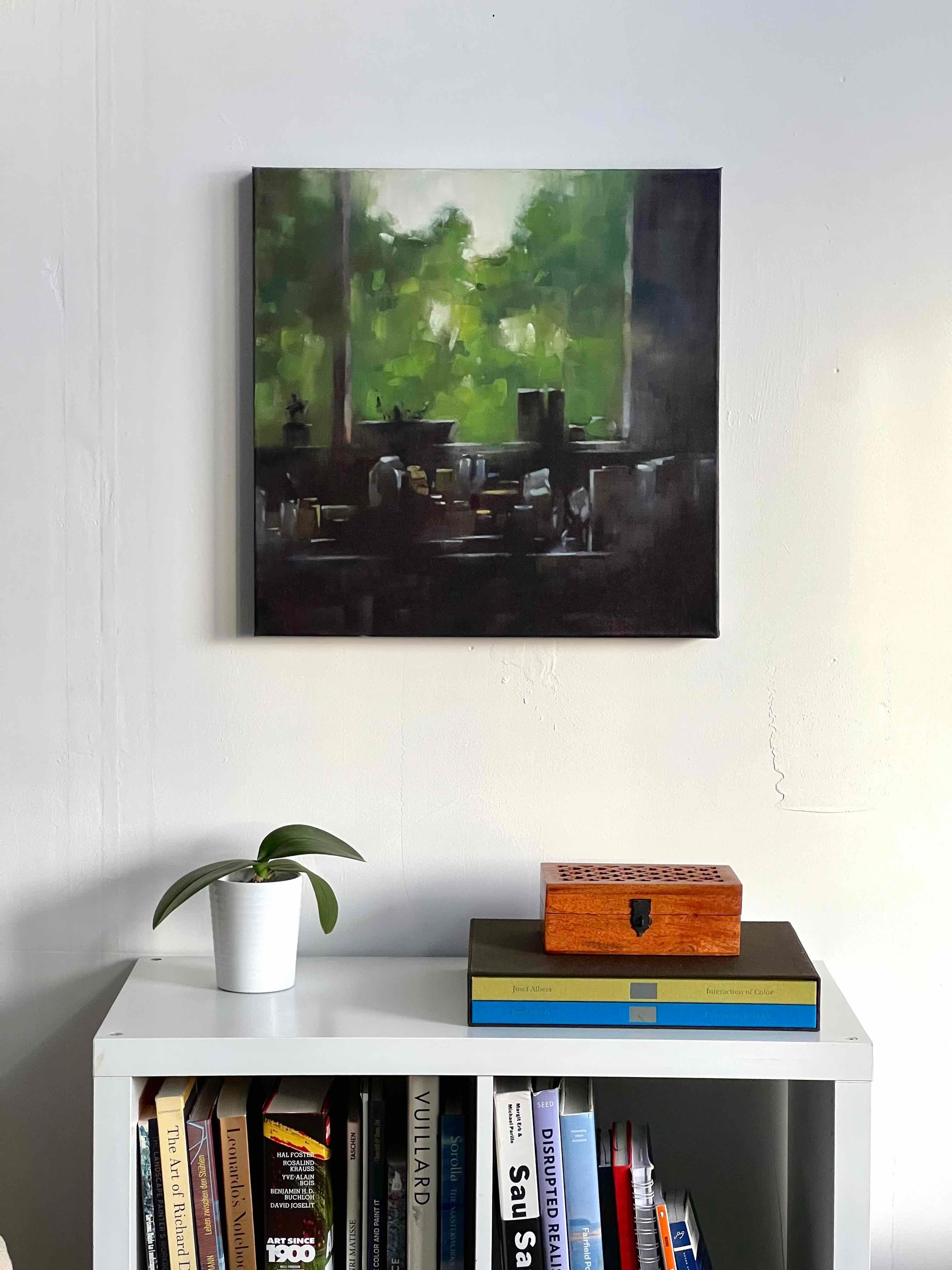 Pacífica Pintura al óleo bodegón escena interior Cocina Ventana - Interior Painting Negro de Christina Kent