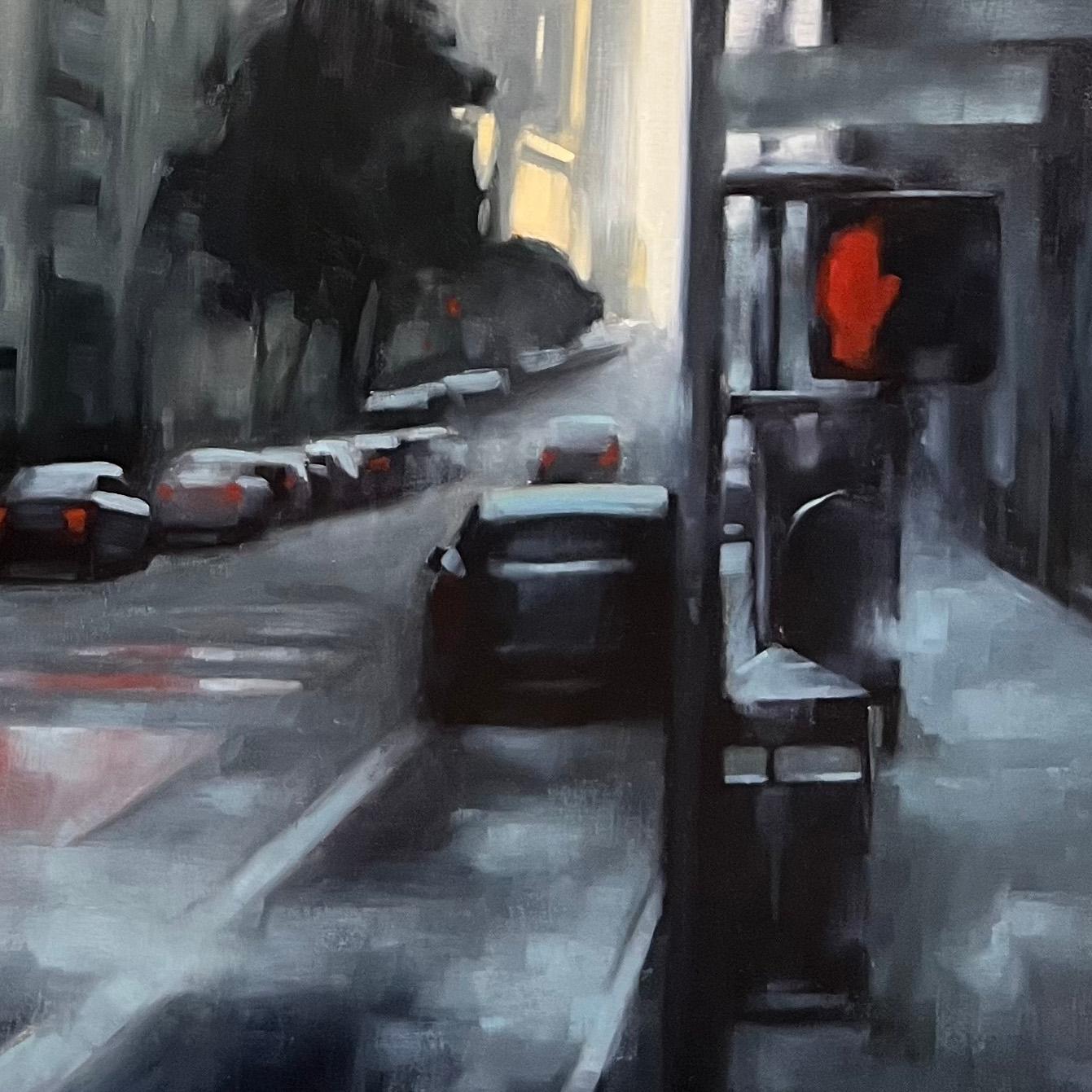 Last Light on Geary – Large Contemporary San Francisco City Oil Painting For Sale 4
