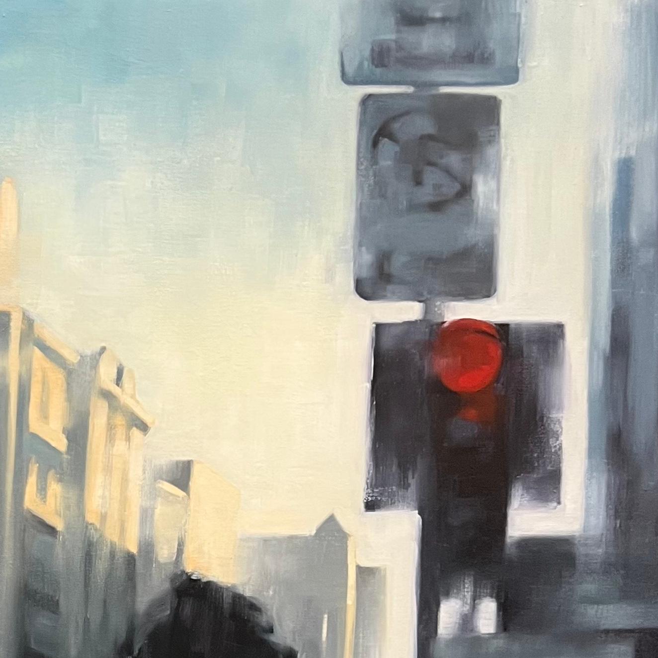 Last Light on Geary – Large Contemporary San Francisco City Oil Painting For Sale 5