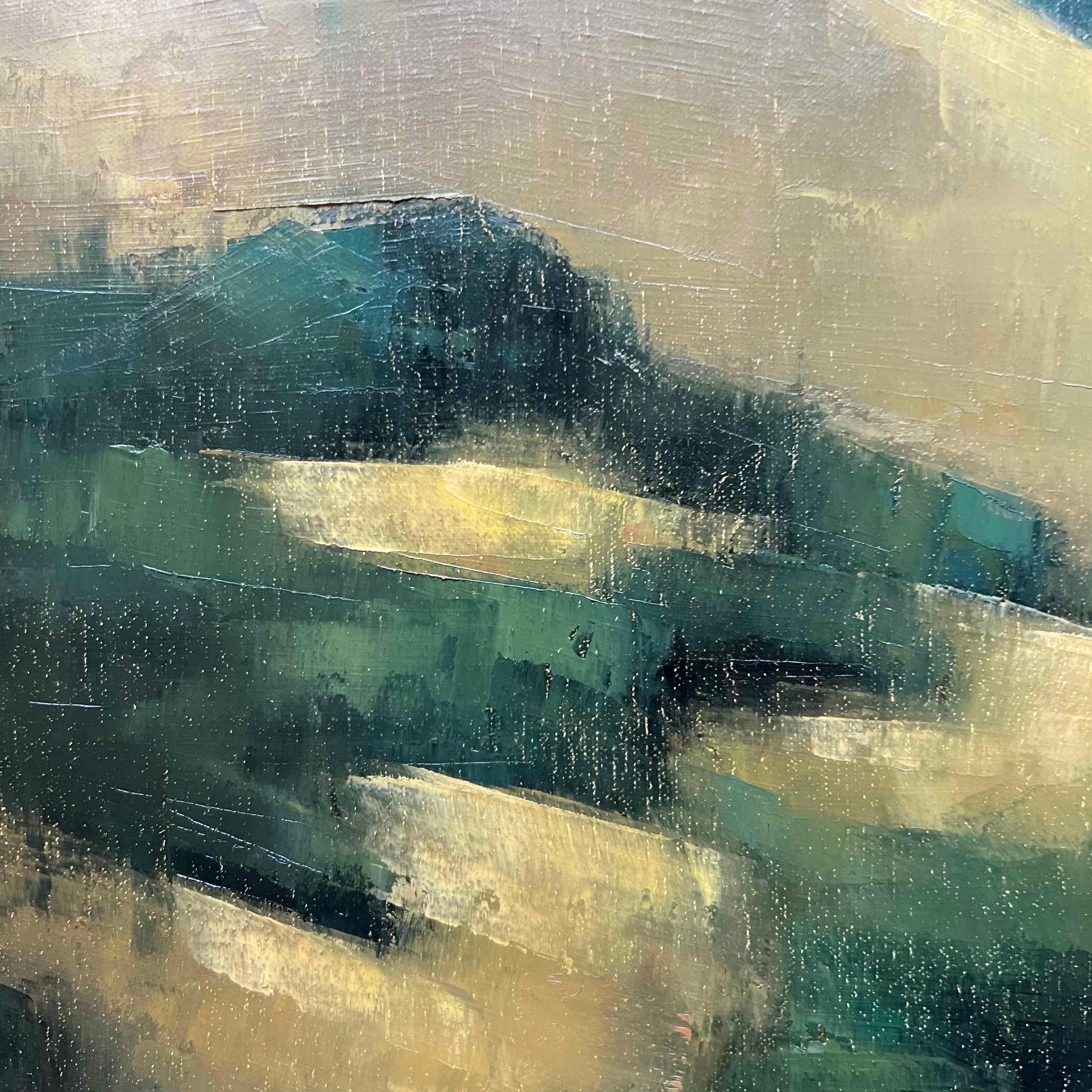 paisaje californiano pintura al óleo original zona de la bahía arte original 1