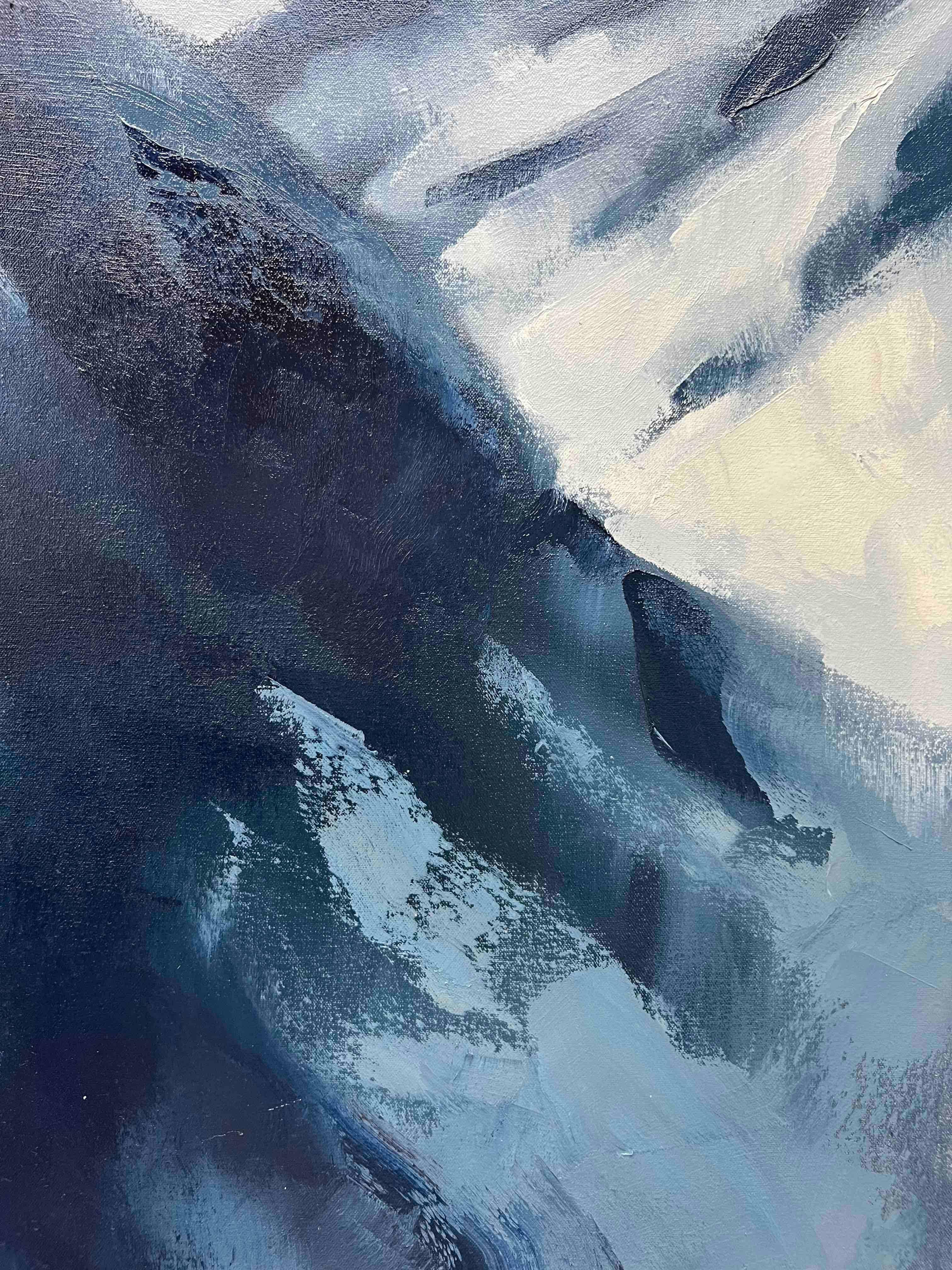 Colorado Winterlandschaft Original Ölgemälde großformatig im Angebot 1