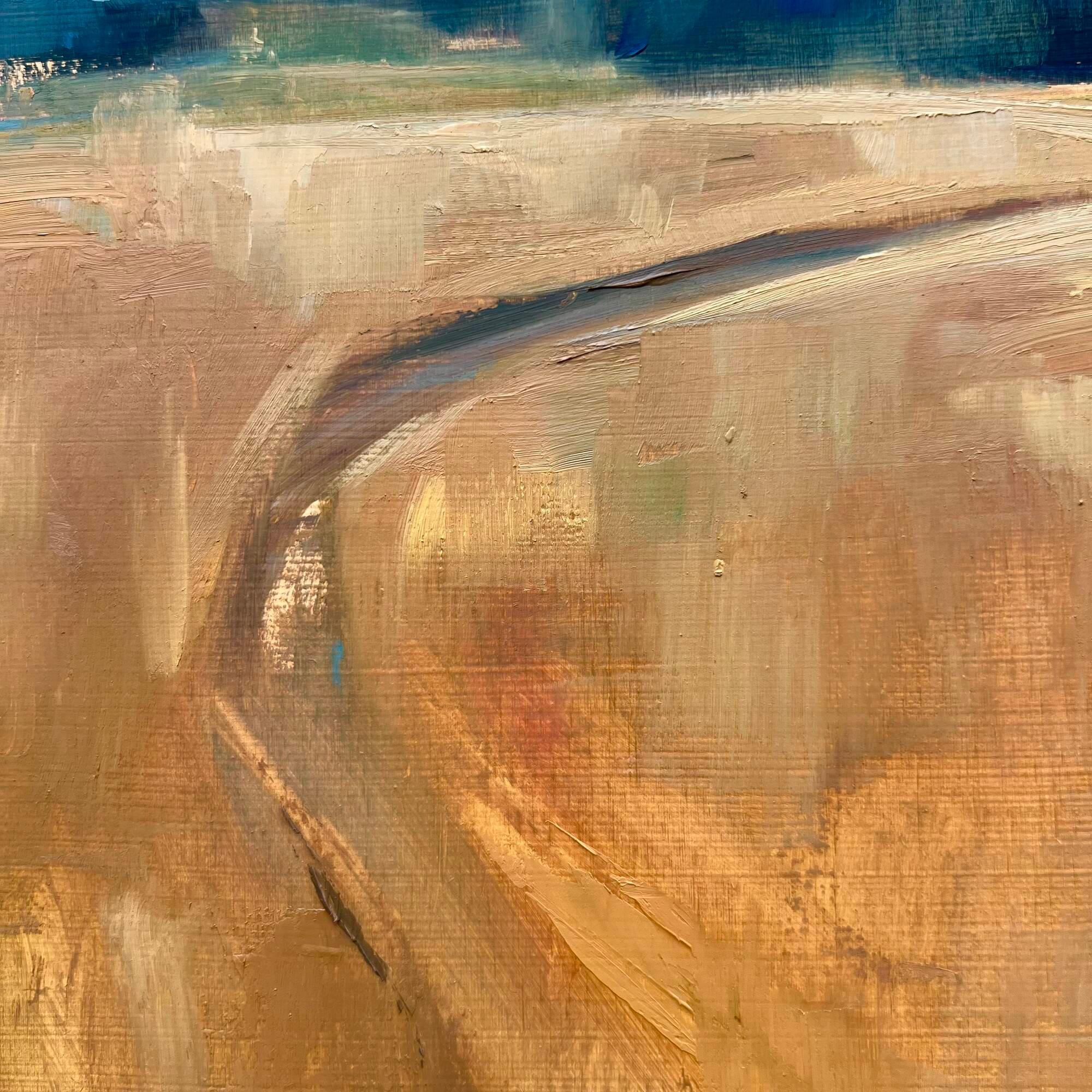 Paysage de Californie du Nord peinture à l'huile originale nature contemporaine - Marron Landscape Painting par Christina Kent