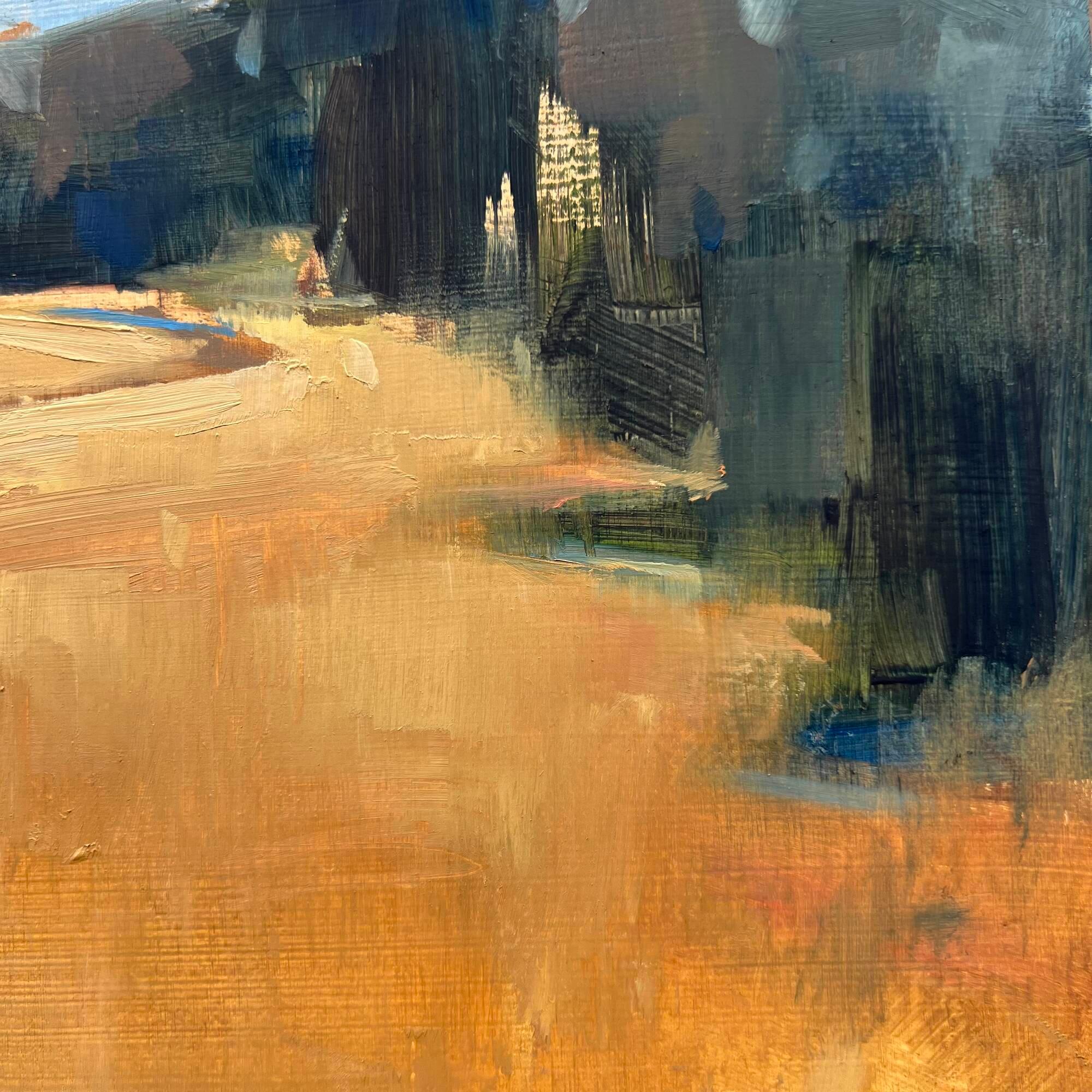Chemin de l'Arastradero
Christina Kent
12 in. x 12 in.
Huile sur panneau de bois bercé, fil de suspension attaché
Signé au verso ; certificat d'authenticité disponible sur demande

Arastradero Path capture l'essence rayonnante d'un été en Californie