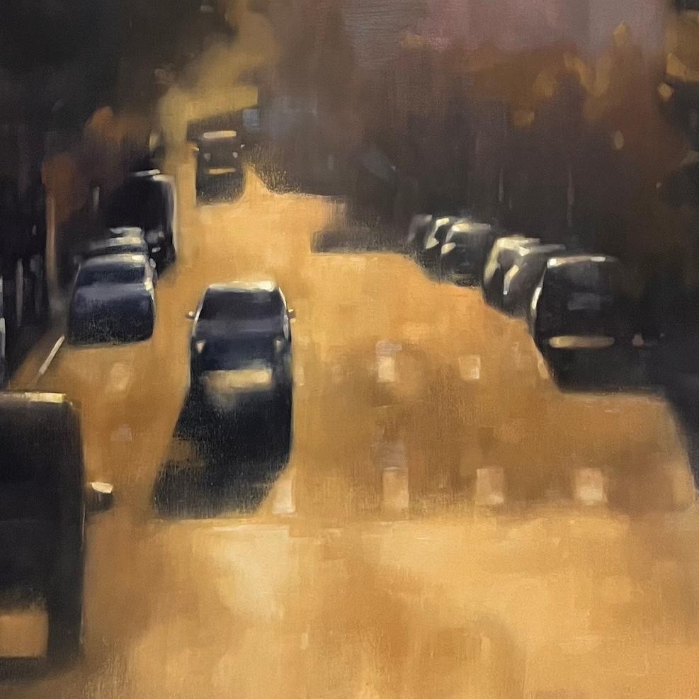 San Francisco cityscape original oil painting large-scale - Realist Painting by Christina Kent