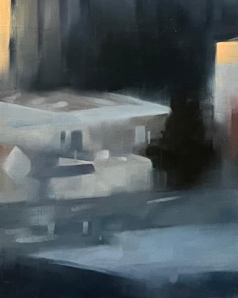 San Francisco Bay Bridge Diptychon Großformatige Stadt am Sonnenuntergang Stadtgemälde im Angebot 6