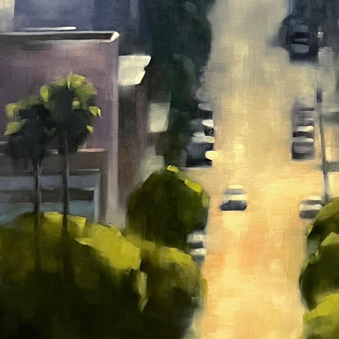 San Francisco cityscape original urban oil painting large-scale For Sale 4