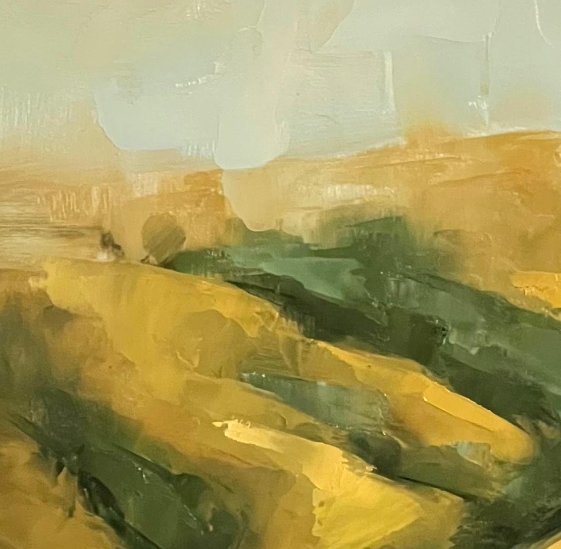 Small Bay Area landscape original oil painting golden hills For Sale 2