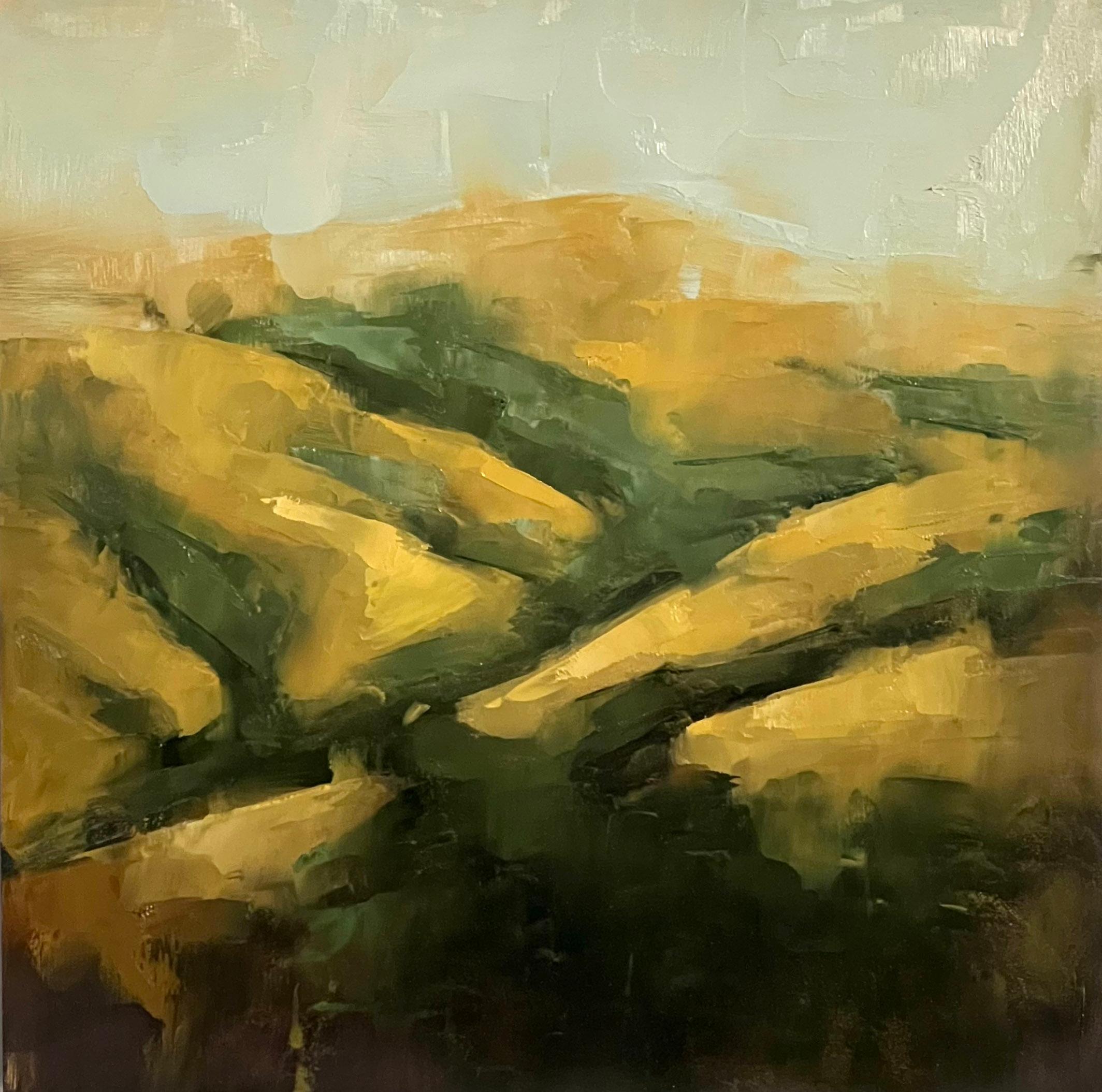 Small Bay Area landscape original oil painting golden hills For Sale 3