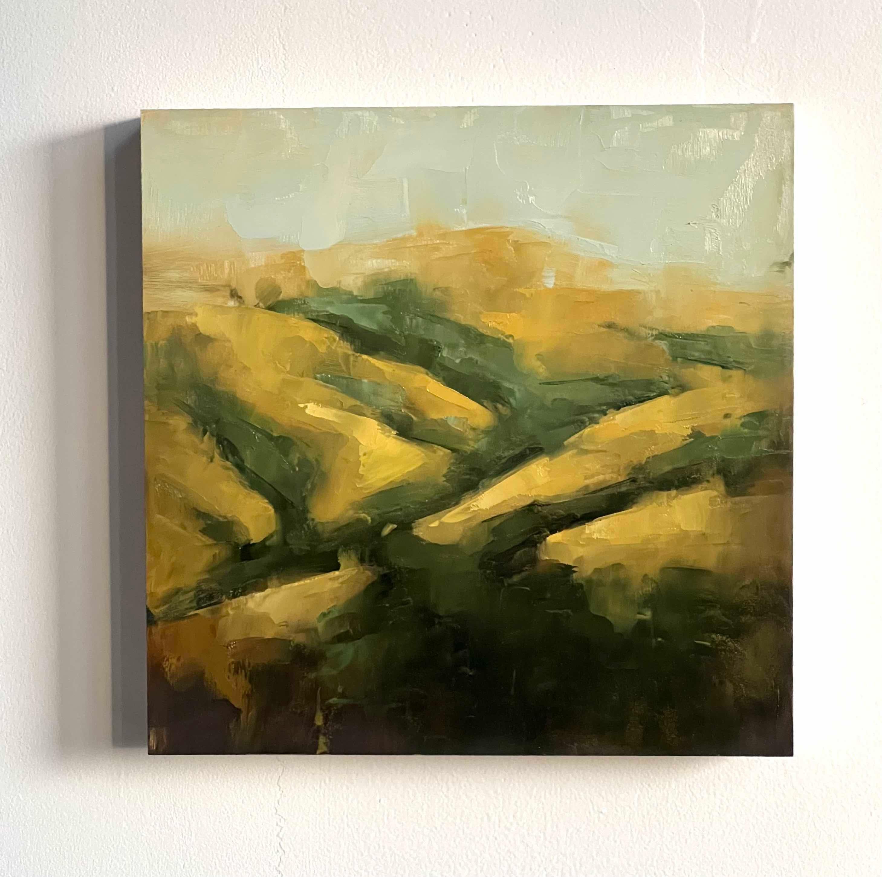 Christina Kent Landscape Painting - Small Bay Area landscape original oil painting golden hills