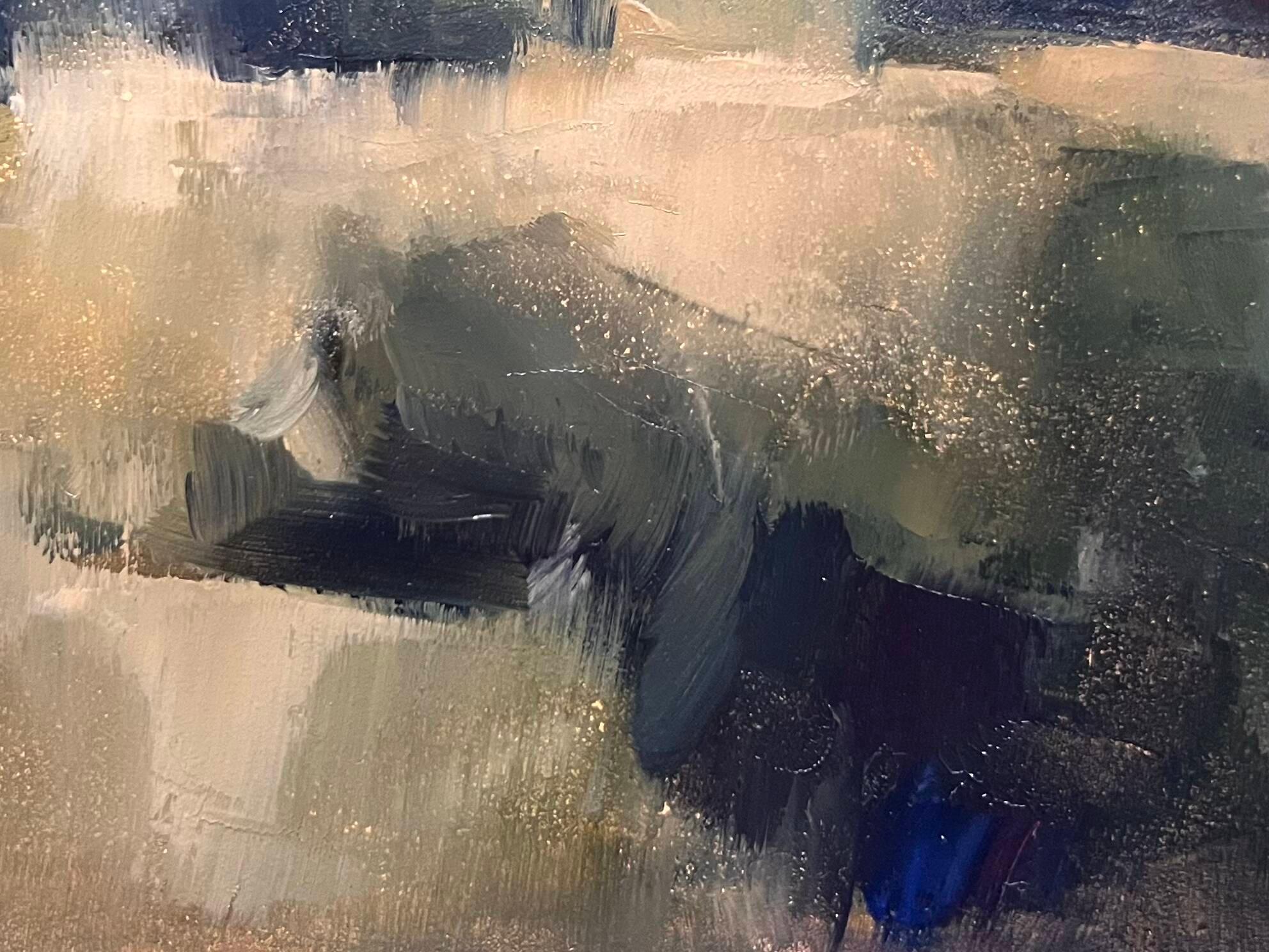 Pequeño cuadro de paisaje californiano paisaje contemporáneo plein air - Painting Realista de Christina Kent