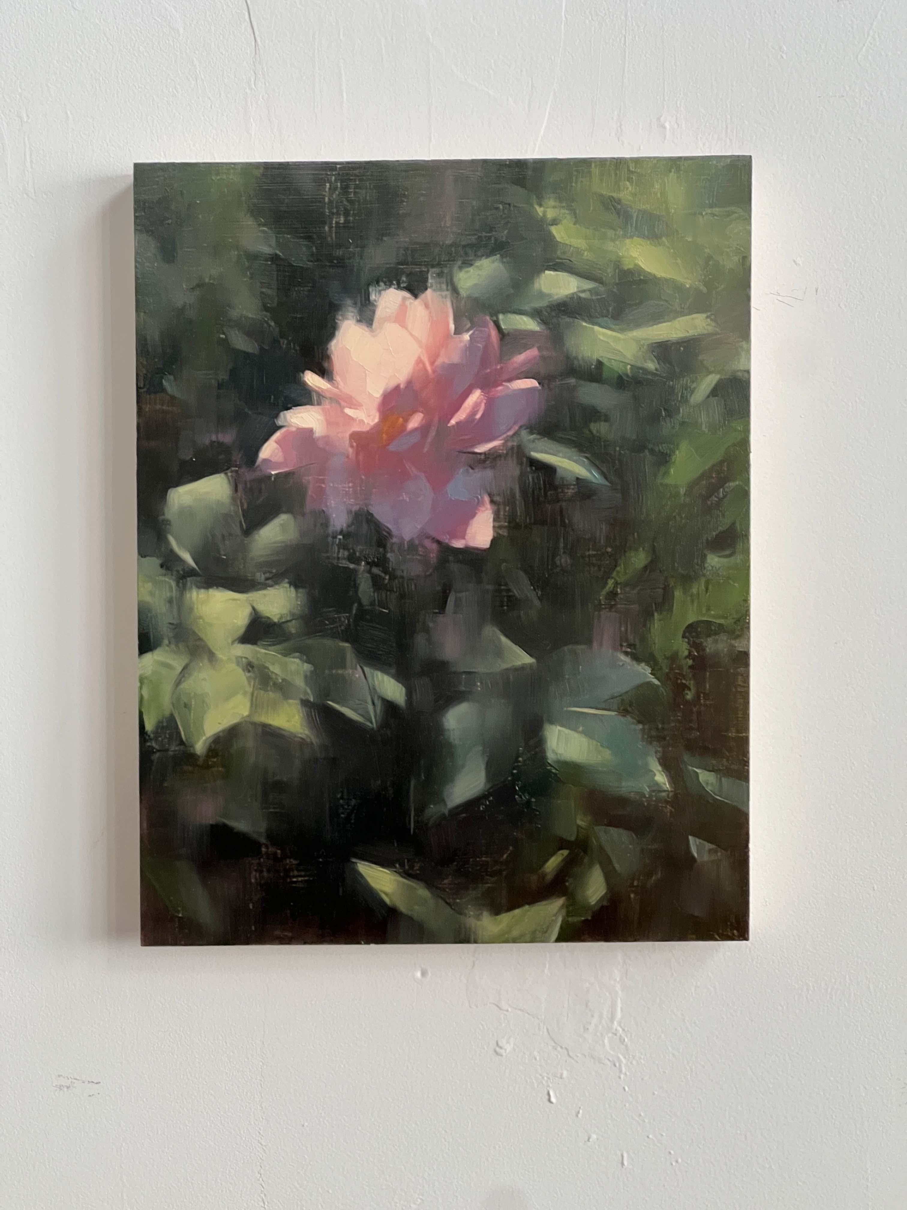 Kleines zeitgenössisches Blumengemälde Original Blumen Ölgemälde (Realismus), Painting, von Christina Kent