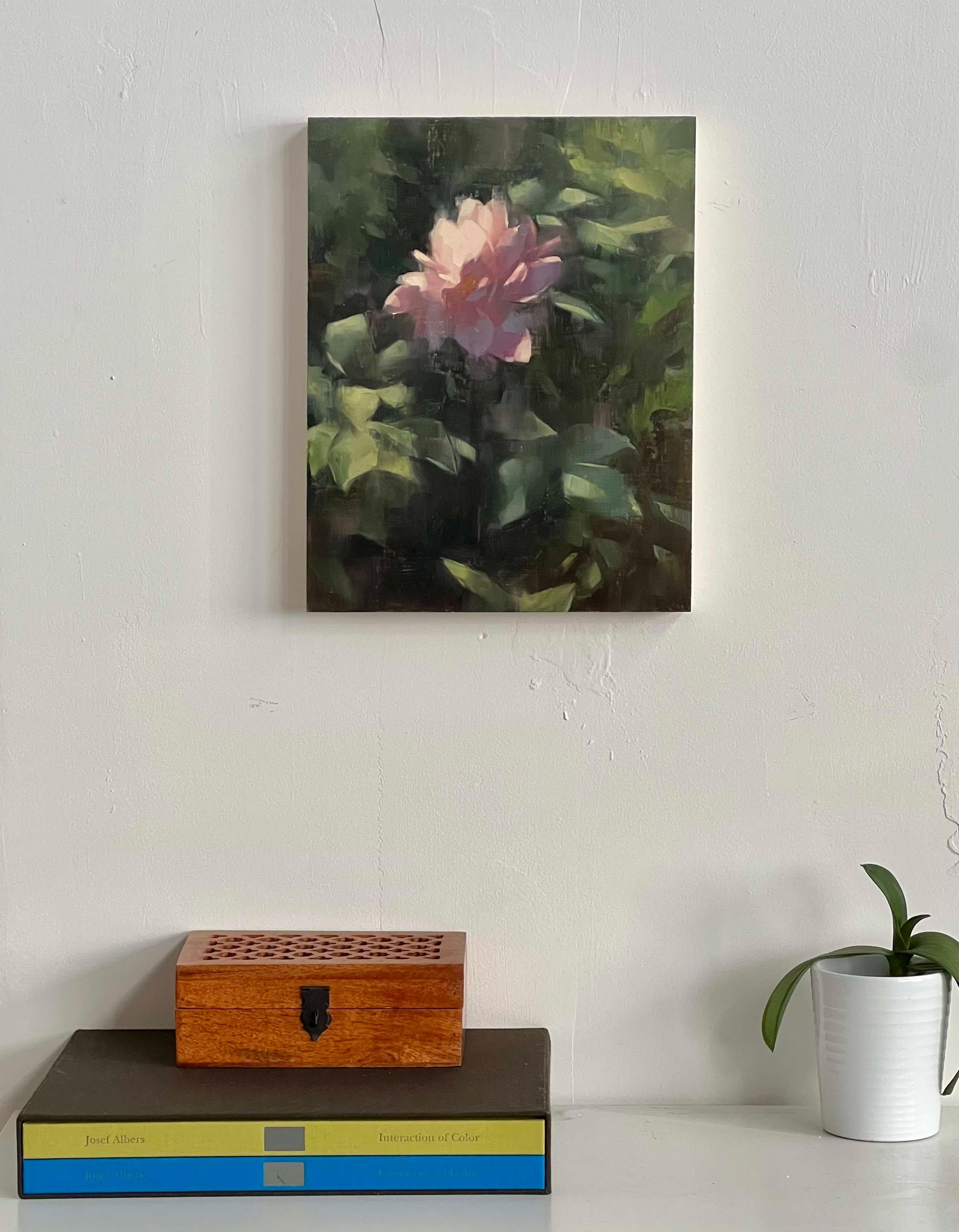 Kleines zeitgenössisches Blumengemälde Original Blumen Ölgemälde im Angebot 3