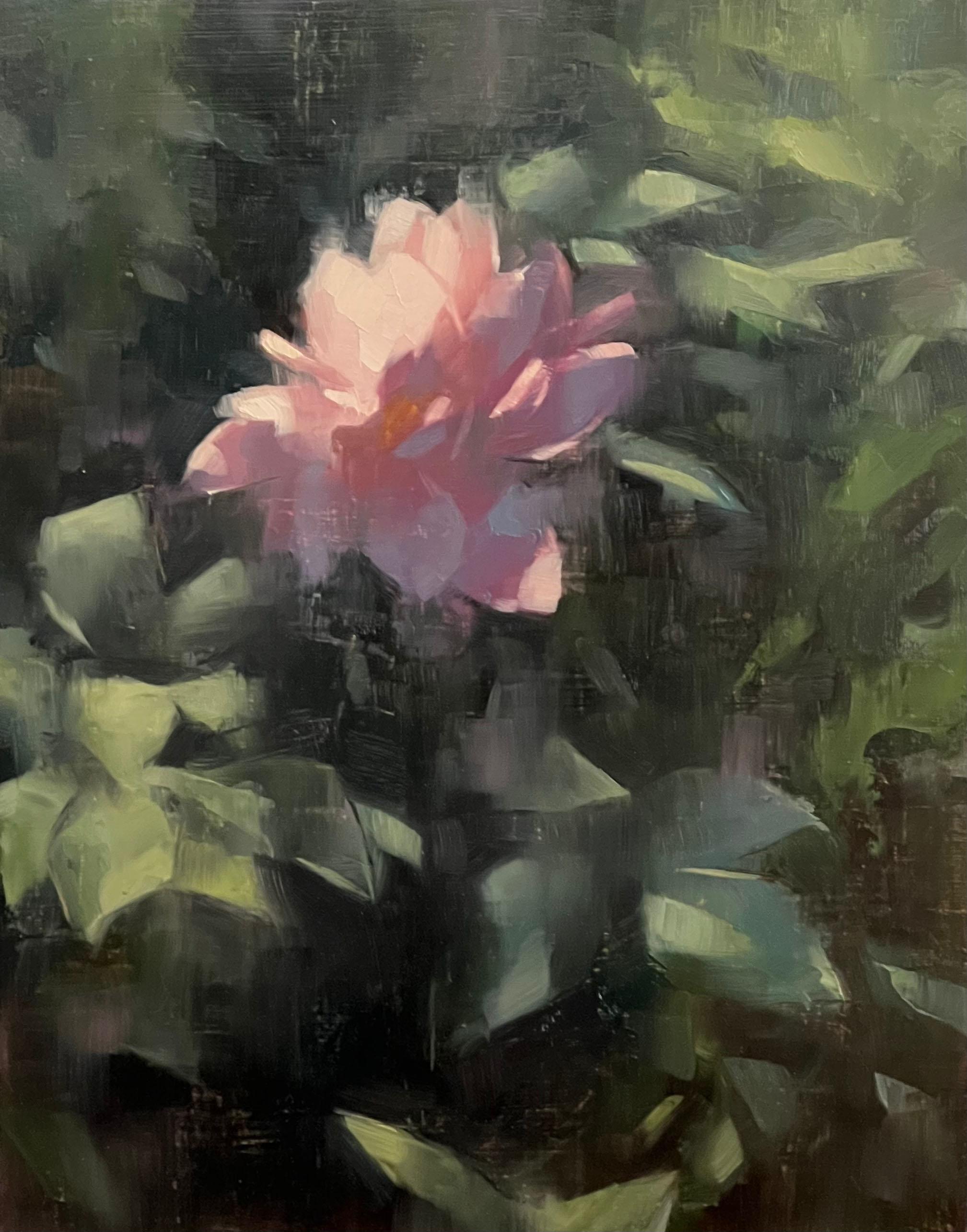 Pequeño cuadro floral contemporáneo cuadro al óleo original de flores