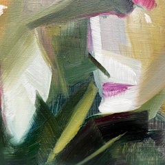 Small flower painting original oil painting floral Peony