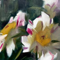 Small flower painting original oil painting floral Peony