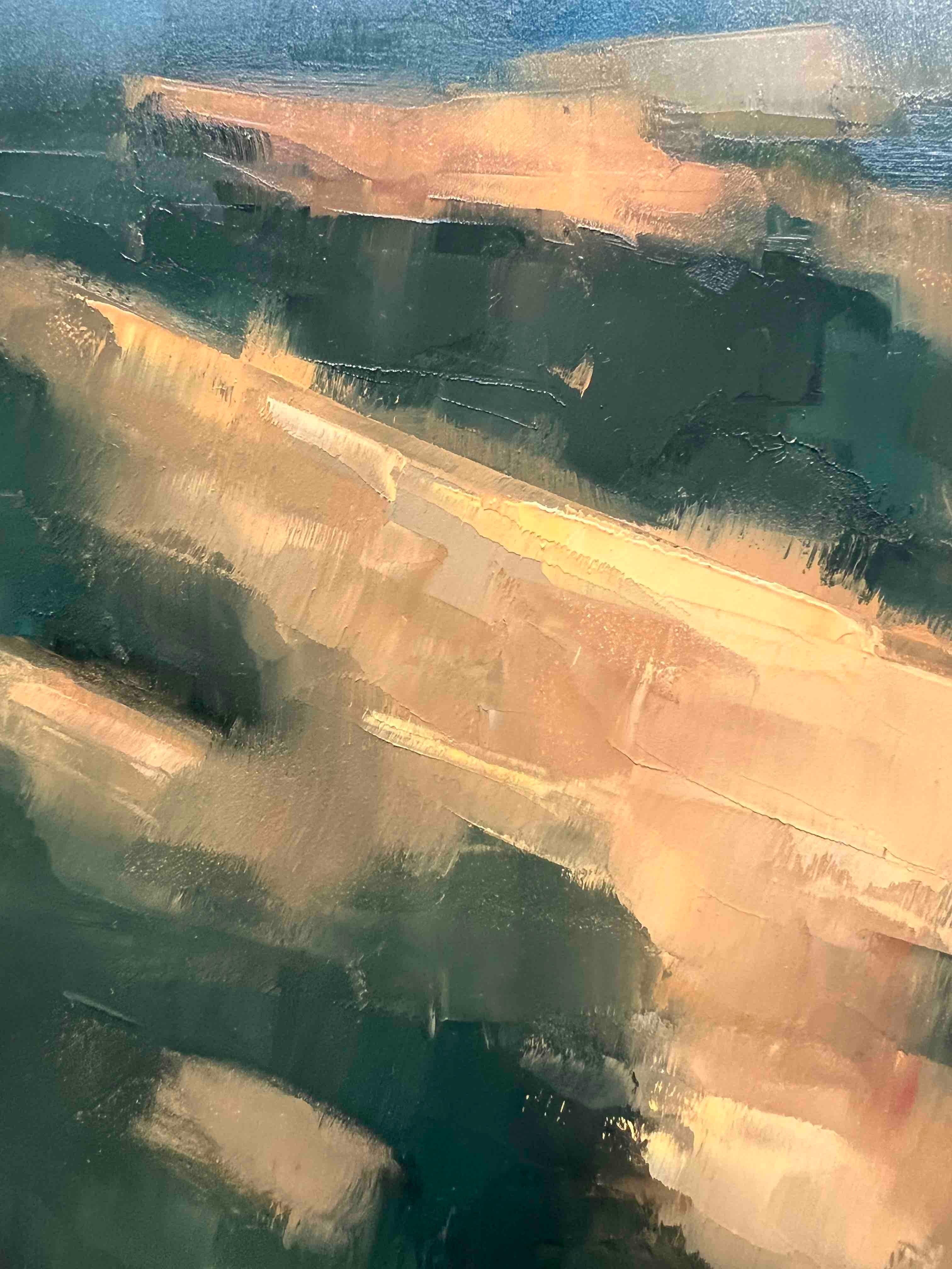 Paysage de Californie du Nord peinture à l'huile originale abstraite contemporaine en vente 2