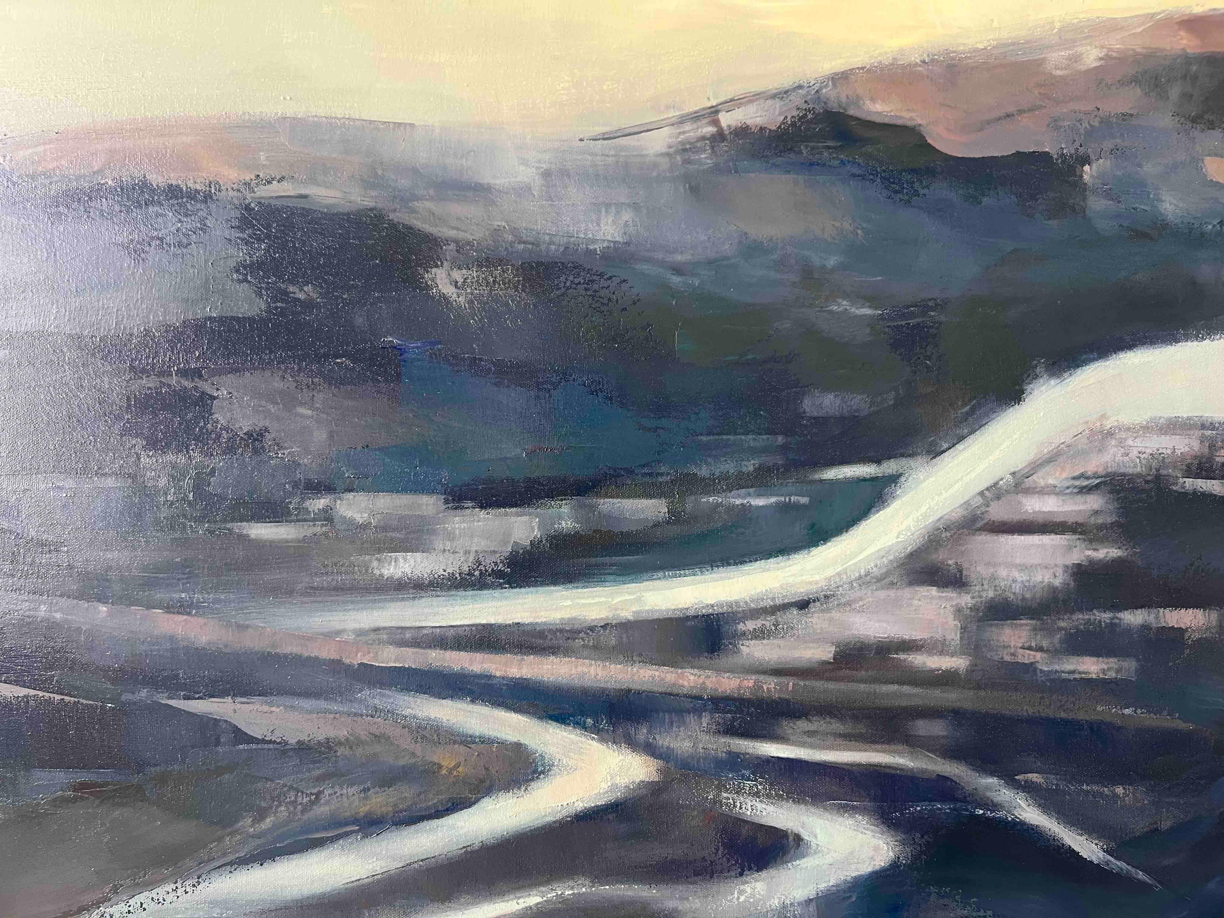 Bay area landscape painting 48x72 original oil painting For Sale 3