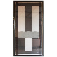 Christina L. 20th Century "Day and Night" Handwoven Textile Tapestry Christina L. 20th Century "Day and Night" Handwoven Textile Tapestry