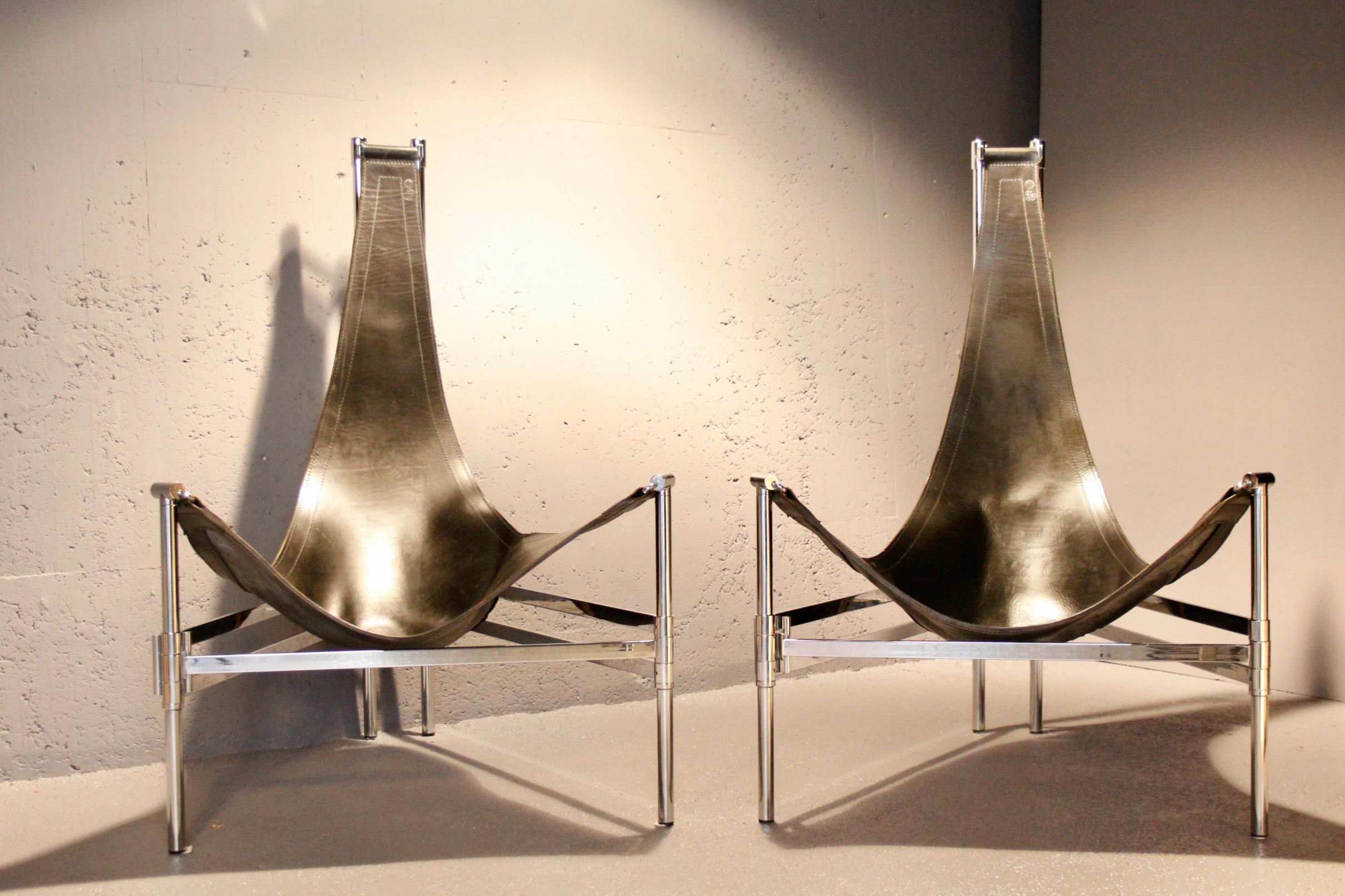 Swedish Christina & Lars Andersson Easy Chairs Model 'Yacht' Produced by Huskvarna For Sale