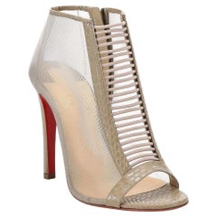 Christina Louboutin Trouble 100 Calf Bootie Sz 36