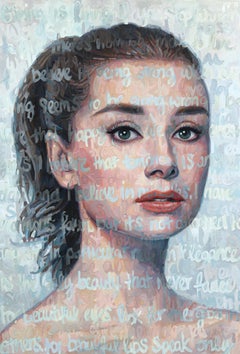 Audrey "I Believe" Large Textural Original Figurative Oil Painting