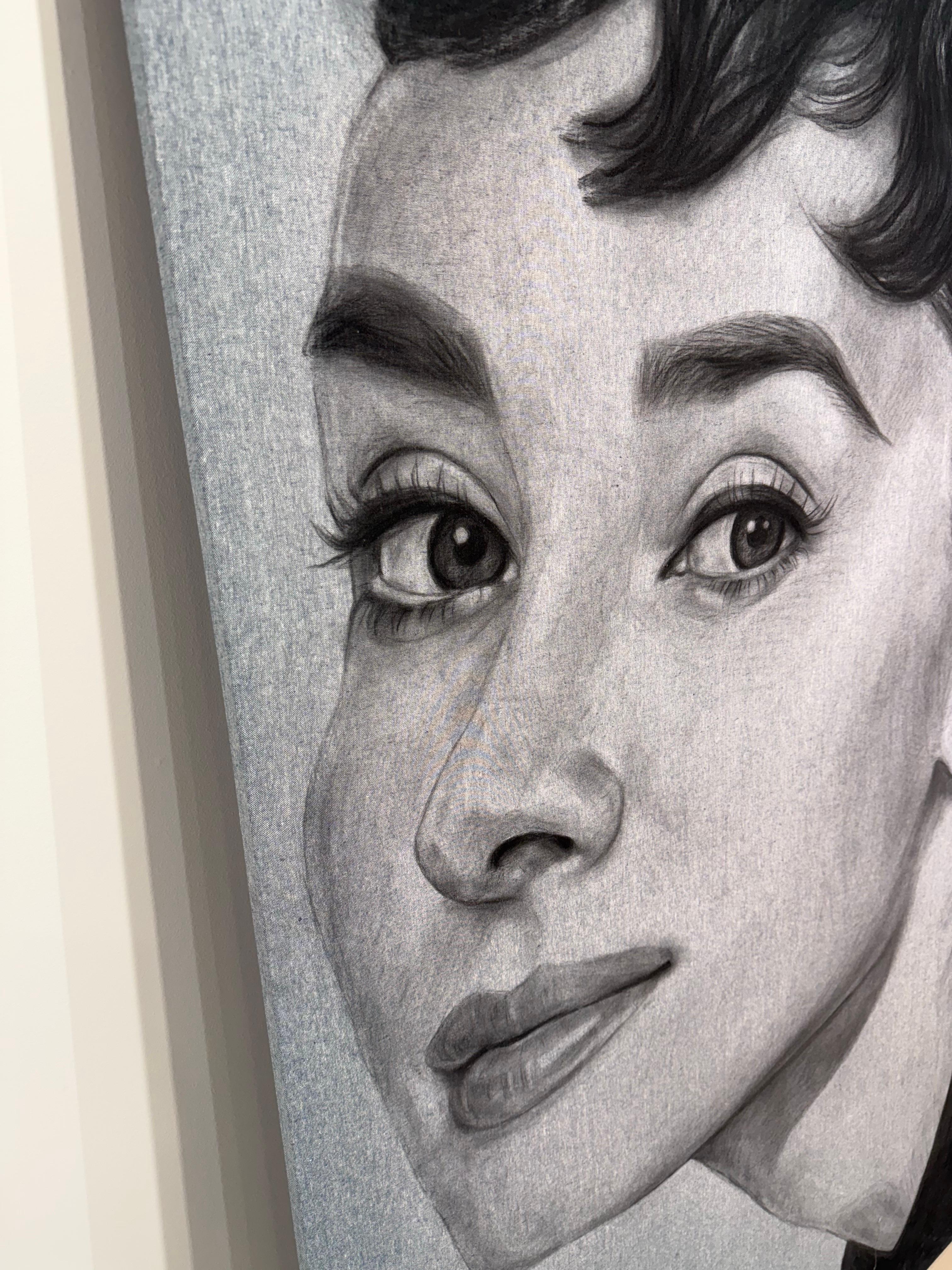 Charcoal sketch on Linen “Audrey H
