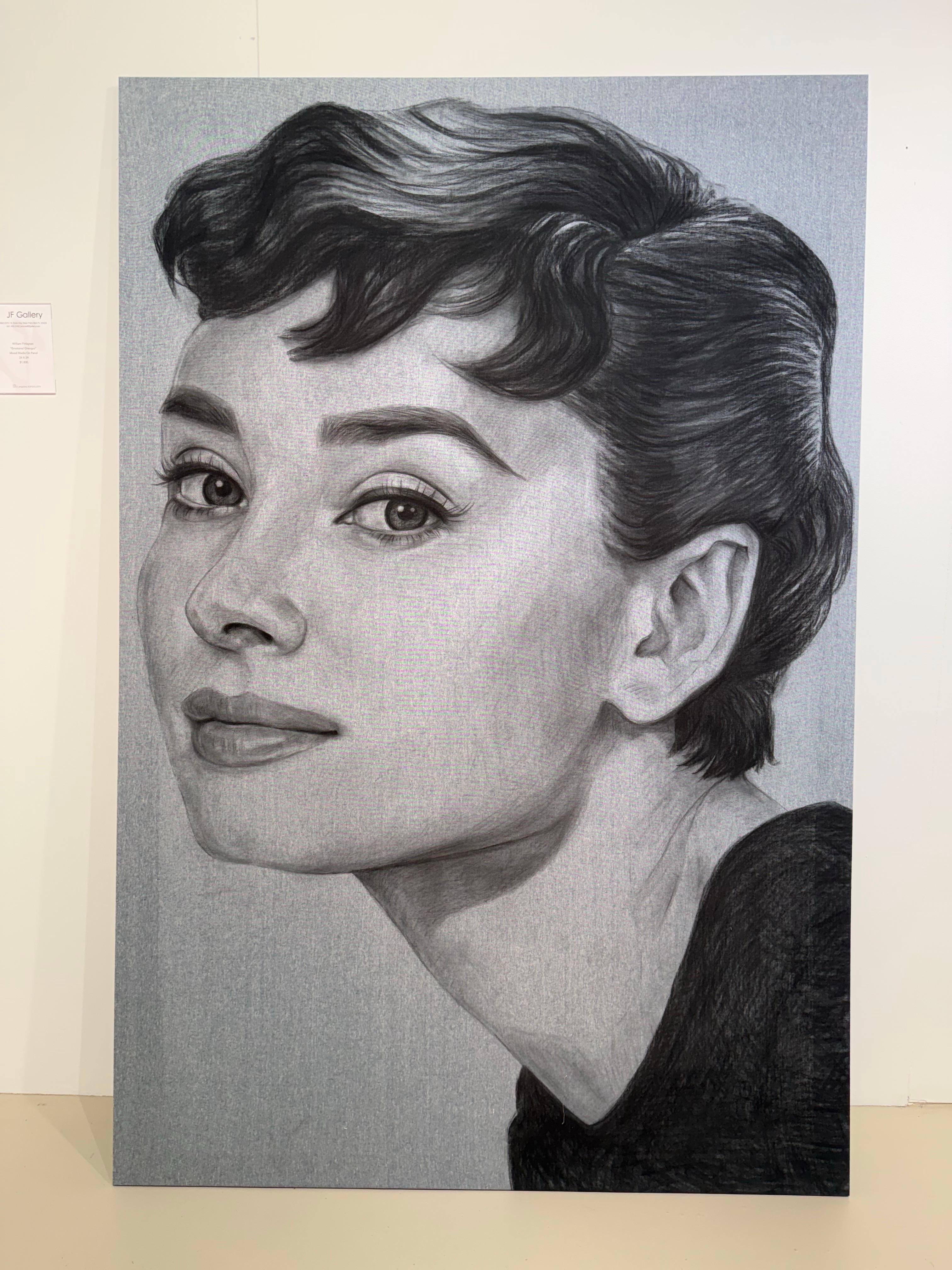 Charcoal sketch on Linen “Audrey H