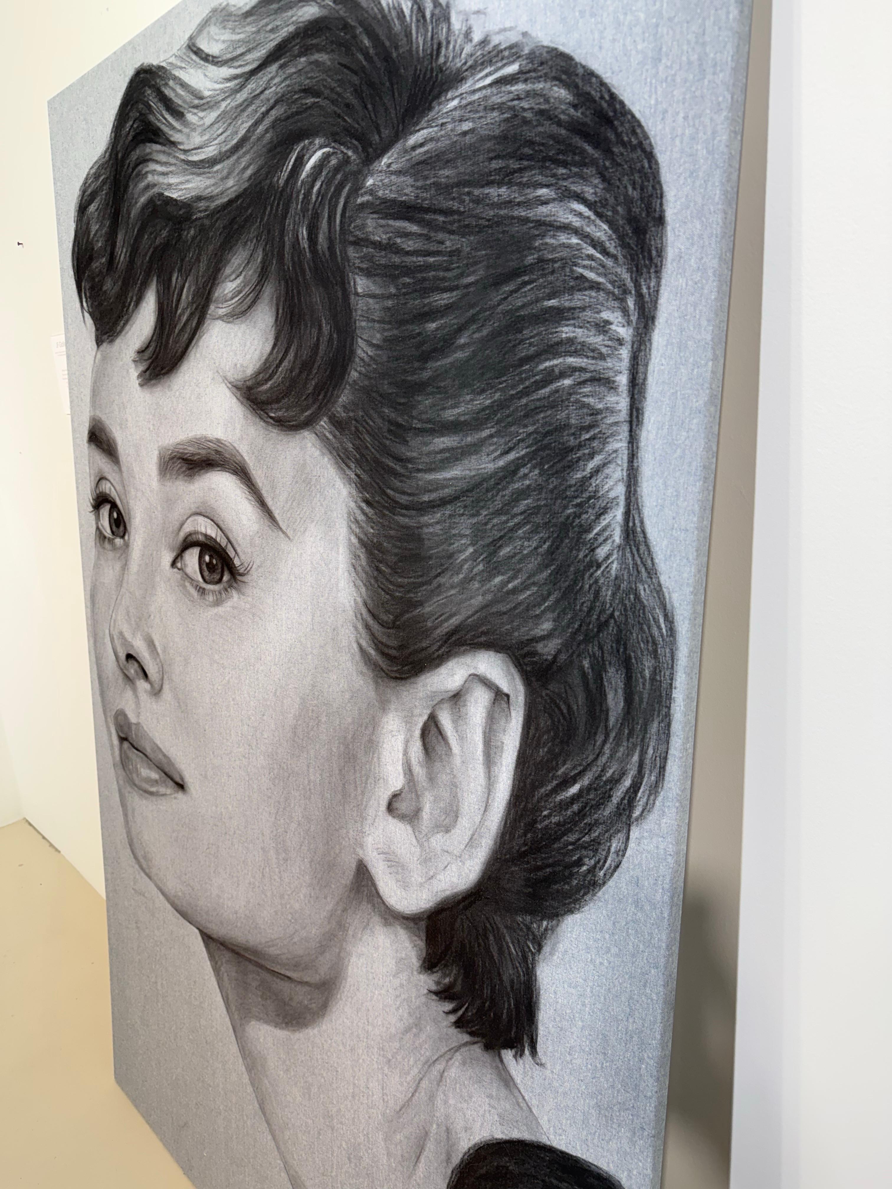 Charcoal sketch on Linen “Audrey H