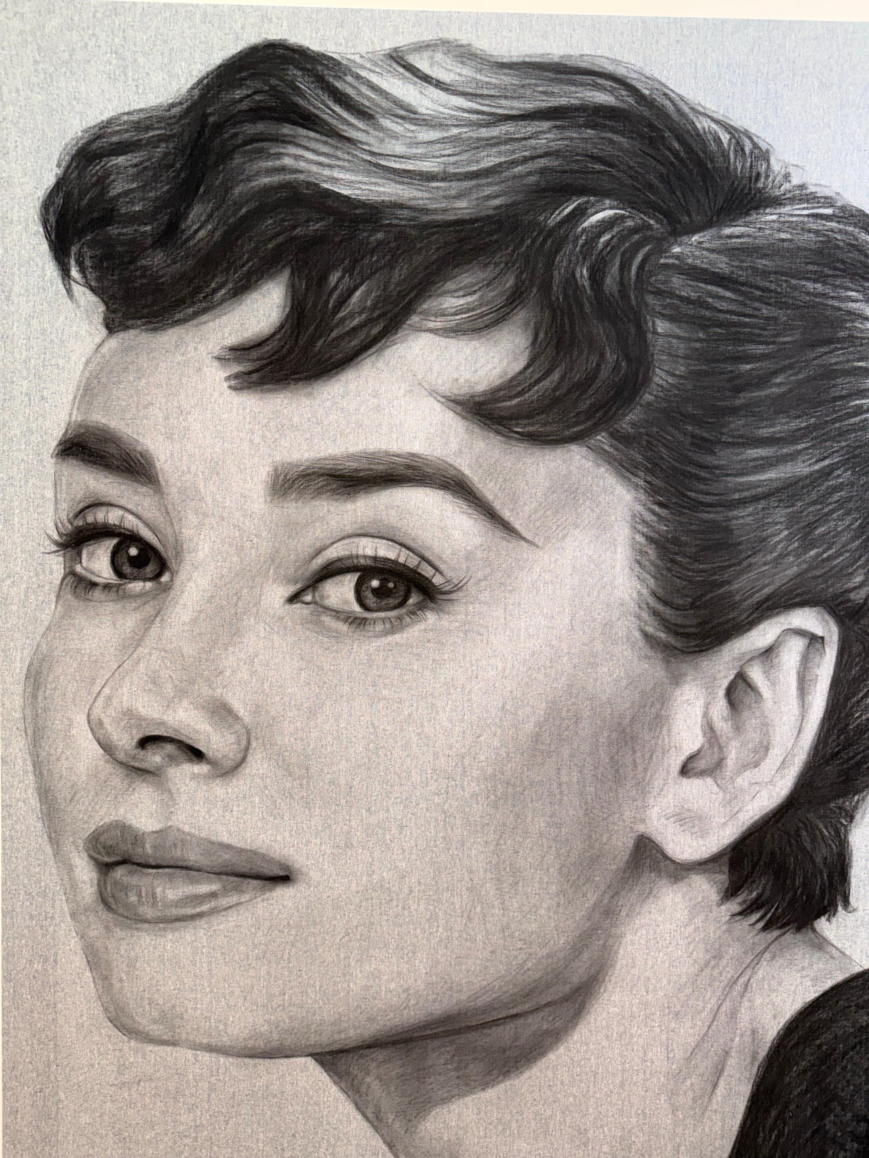 Charcoal sketch on Linen “Audrey H